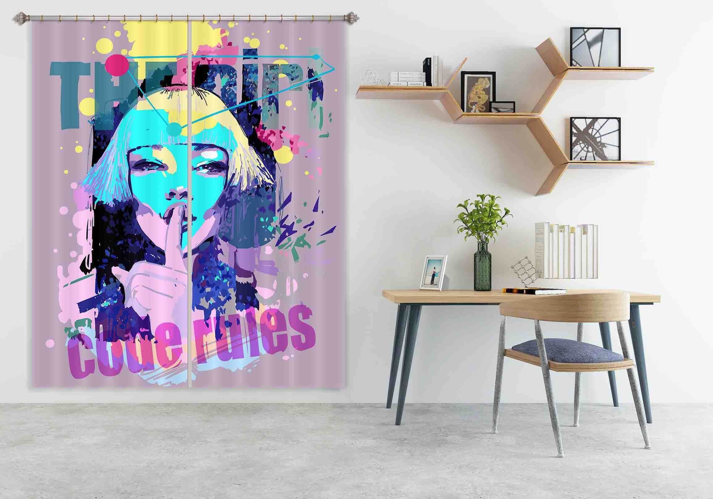 3D Playful Girl 769 Curtains Drapes Wallpaper AJ Wallpaper