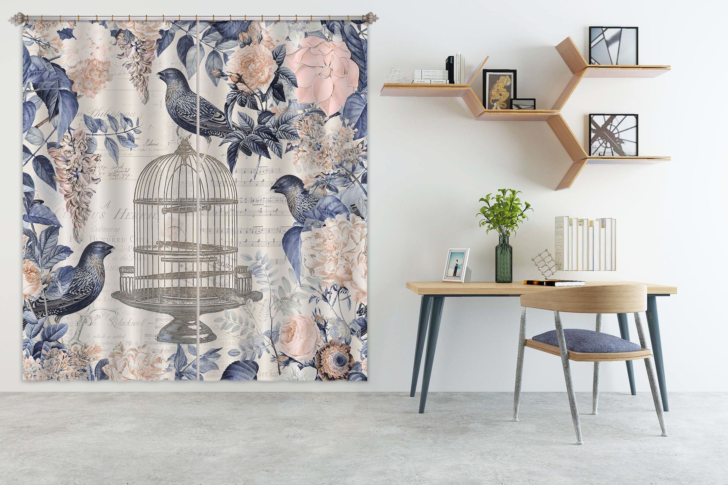 3D Birds Tweet 045 Andrea haase Curtain Curtains Drapes Curtains AJ Creativity Home