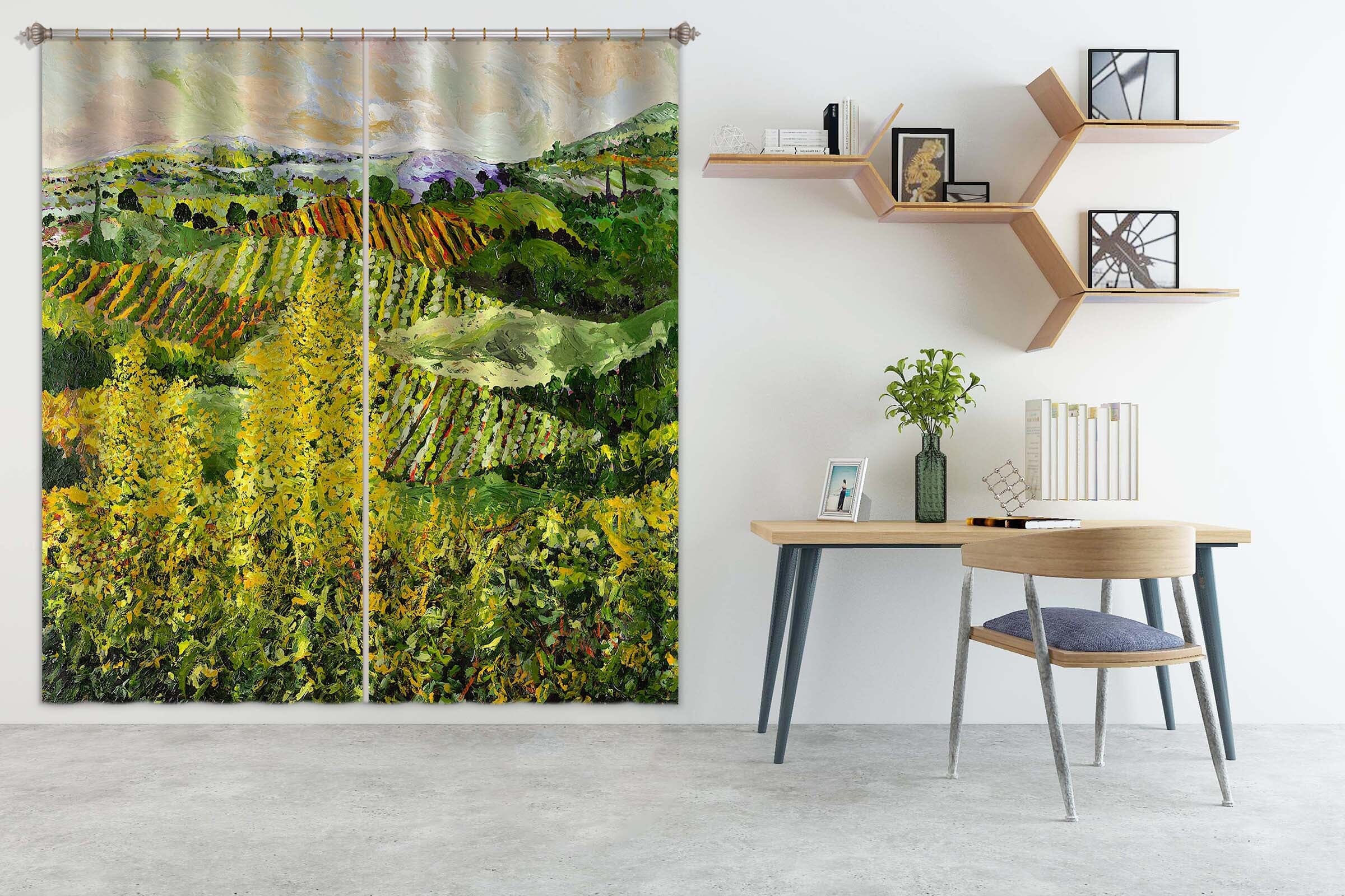 3D Yellow Trees 133 Allan P. Friedlander Curtain Curtains Drapes Curtains AJ Creativity Home