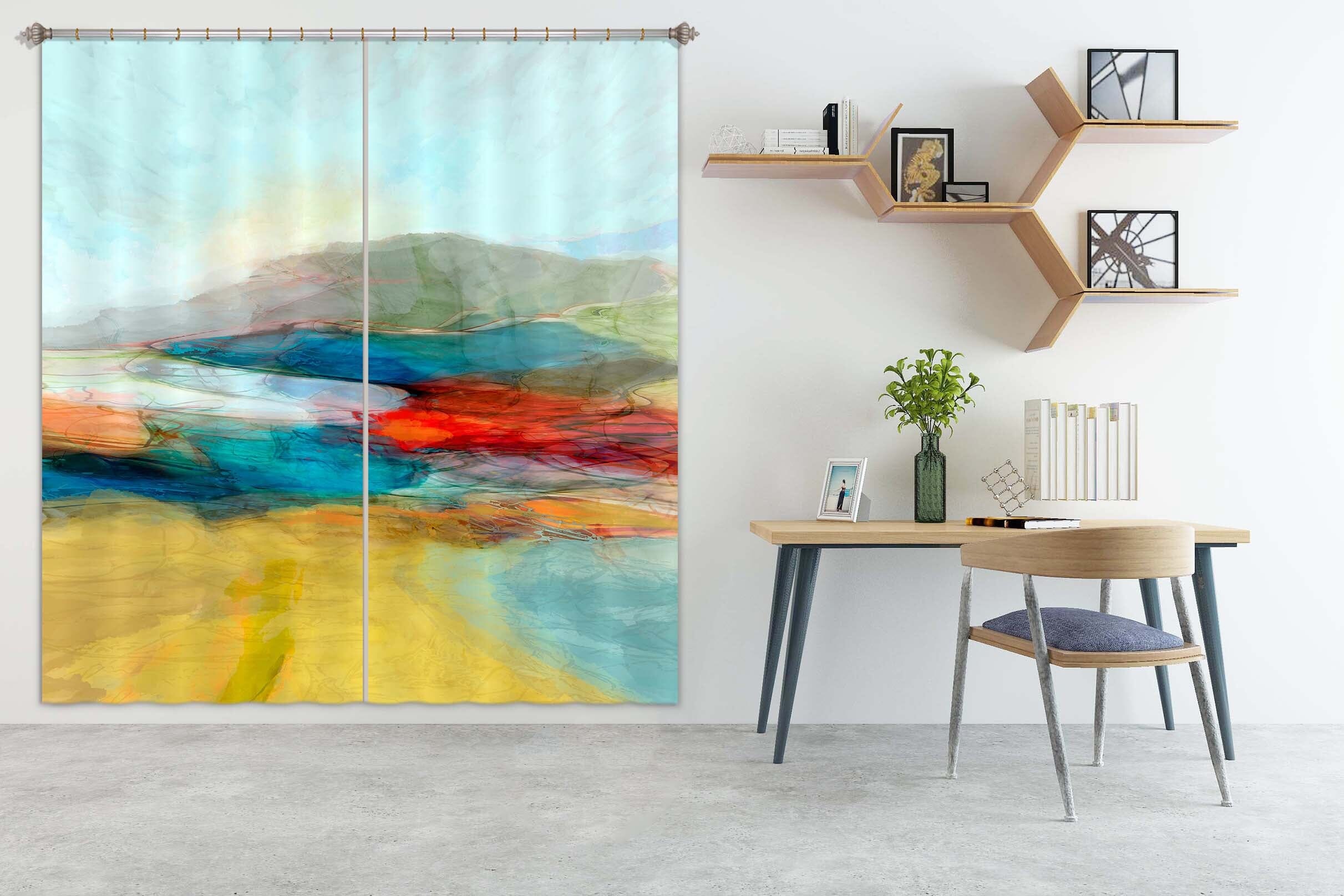 3D Colored Grassland 251 Michael Tienhaara Curtain Curtains Drapes Curtains AJ Creativity Home