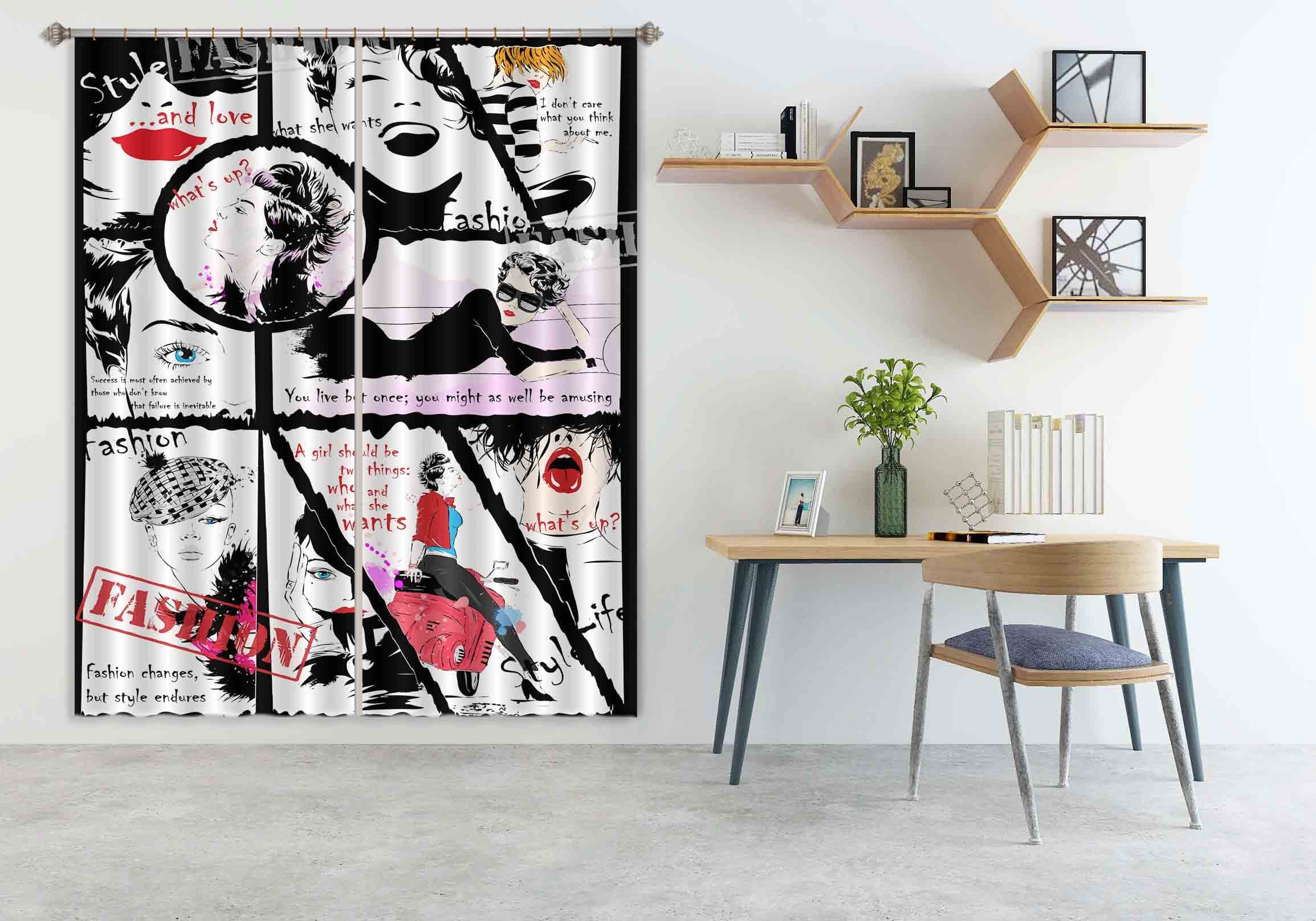 3D Color Graffiti 761 Curtains Drapes Wallpaper AJ Wallpaper