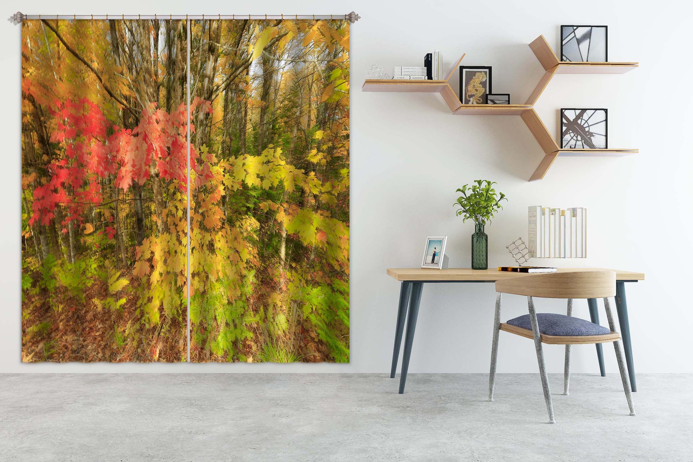 3D Jungle Trees 61216 Kathy Barefield Curtain Curtains Drapes