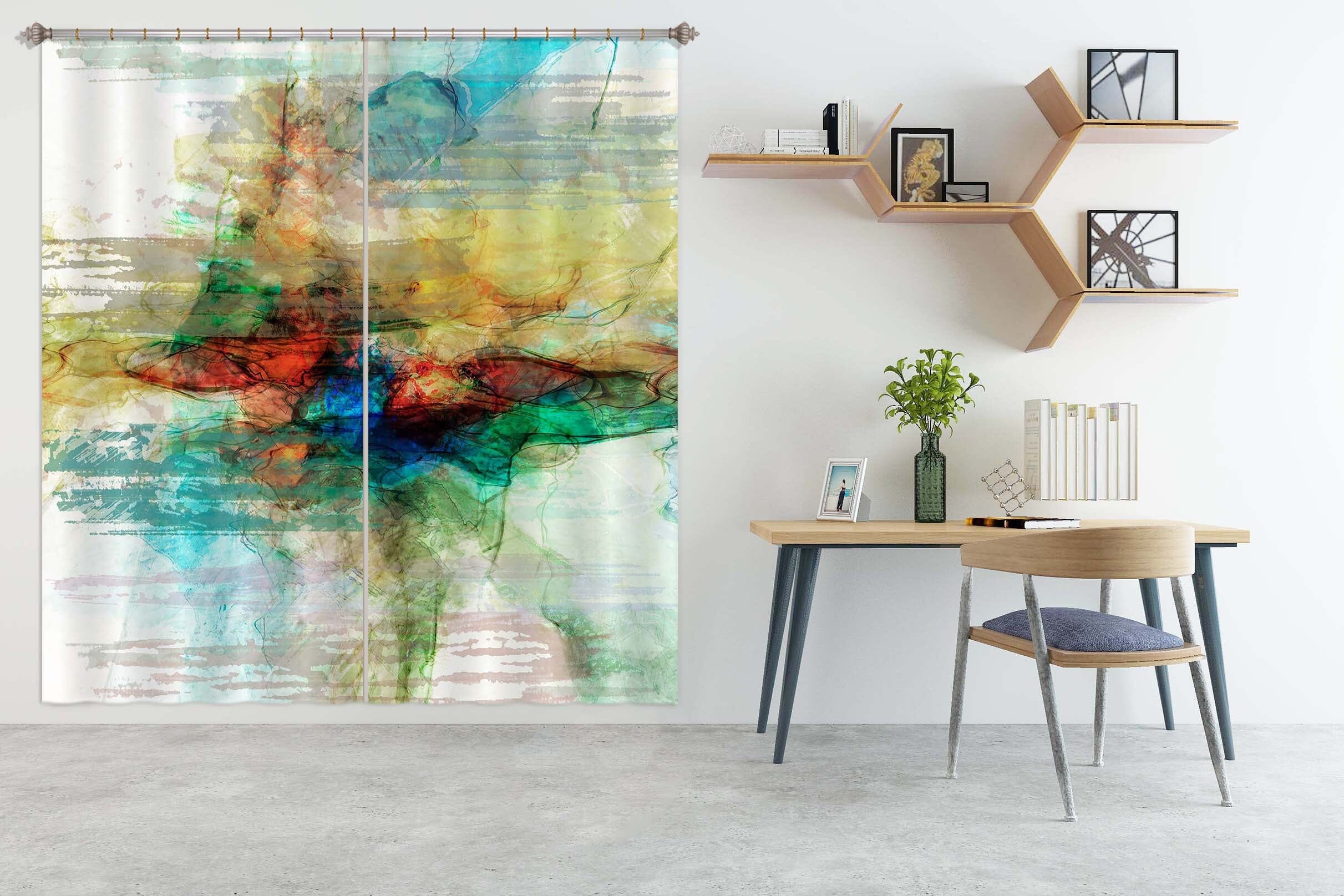 3D Color Collision 235 Michael Tienhaara Curtain Curtains Drapes Curtains AJ Creativity Home