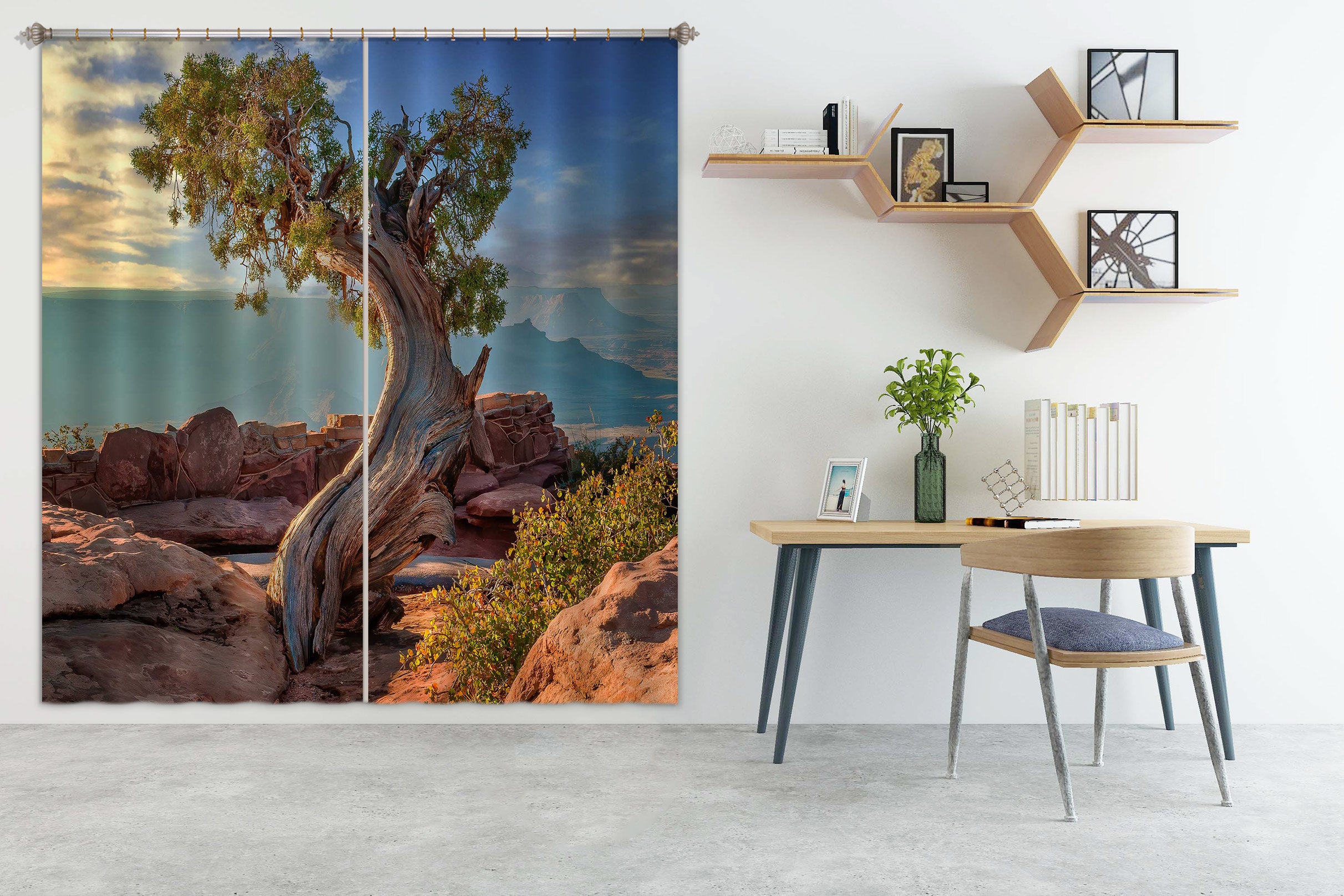 3D Tree Leaves 5316 Beth Sheridan Curtain Curtains Drapes