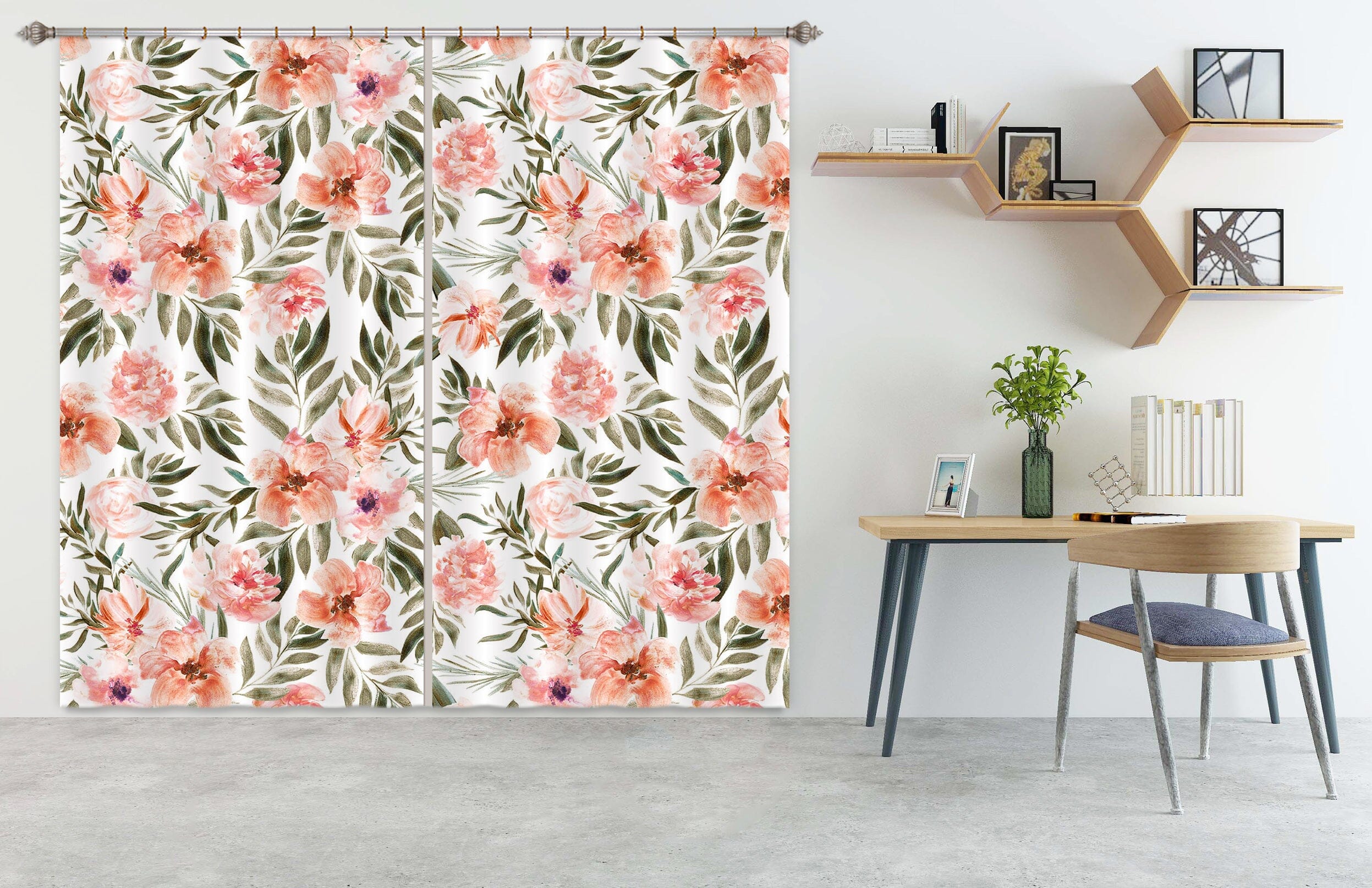 3D Flower Bloom 228 Uta Naumann Curtain Curtains Drapes Curtains AJ Creativity Home