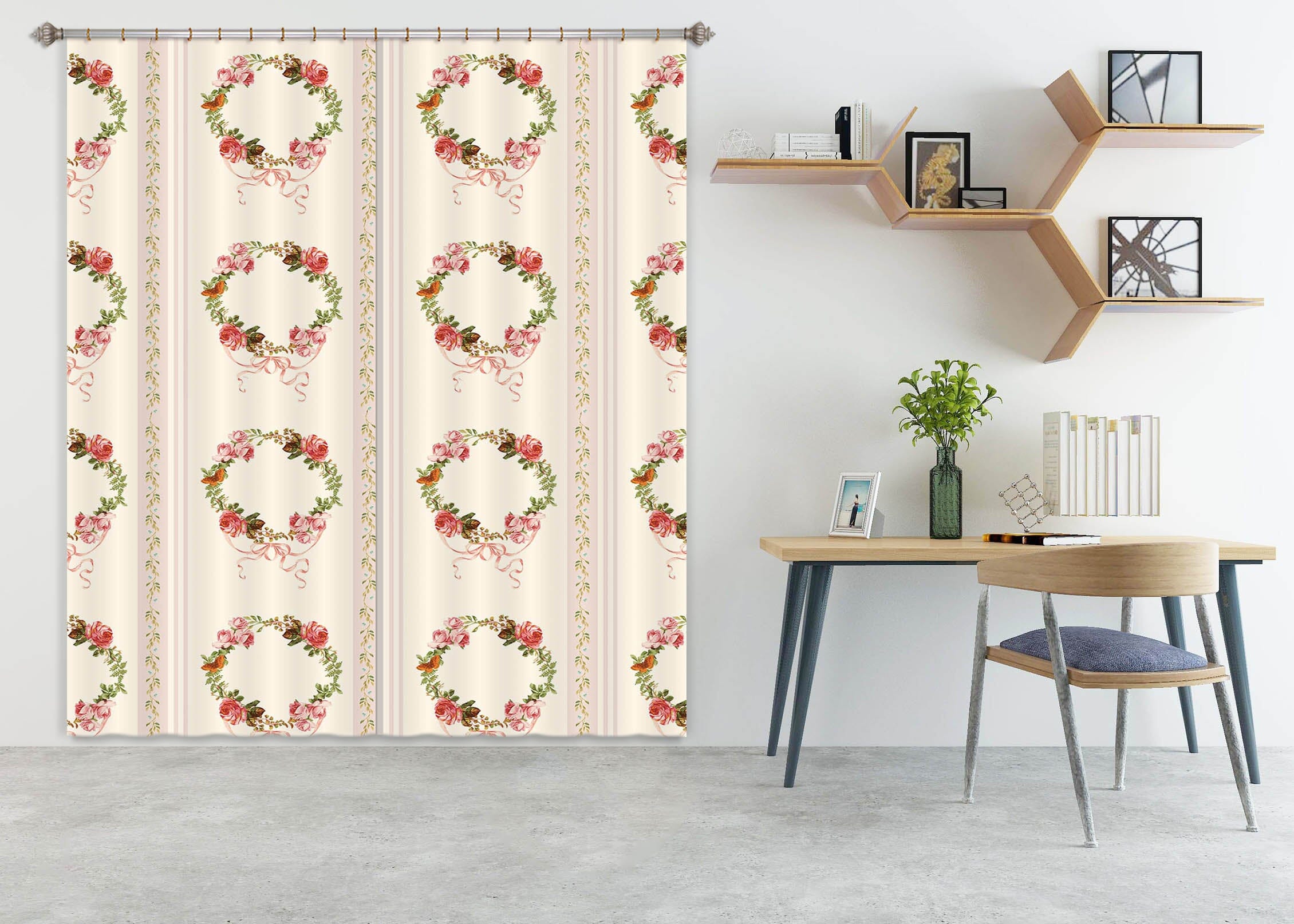 3D Flower Pattern 167 Uta Naumann Curtain Curtains Drapes Curtains AJ Creativity Home