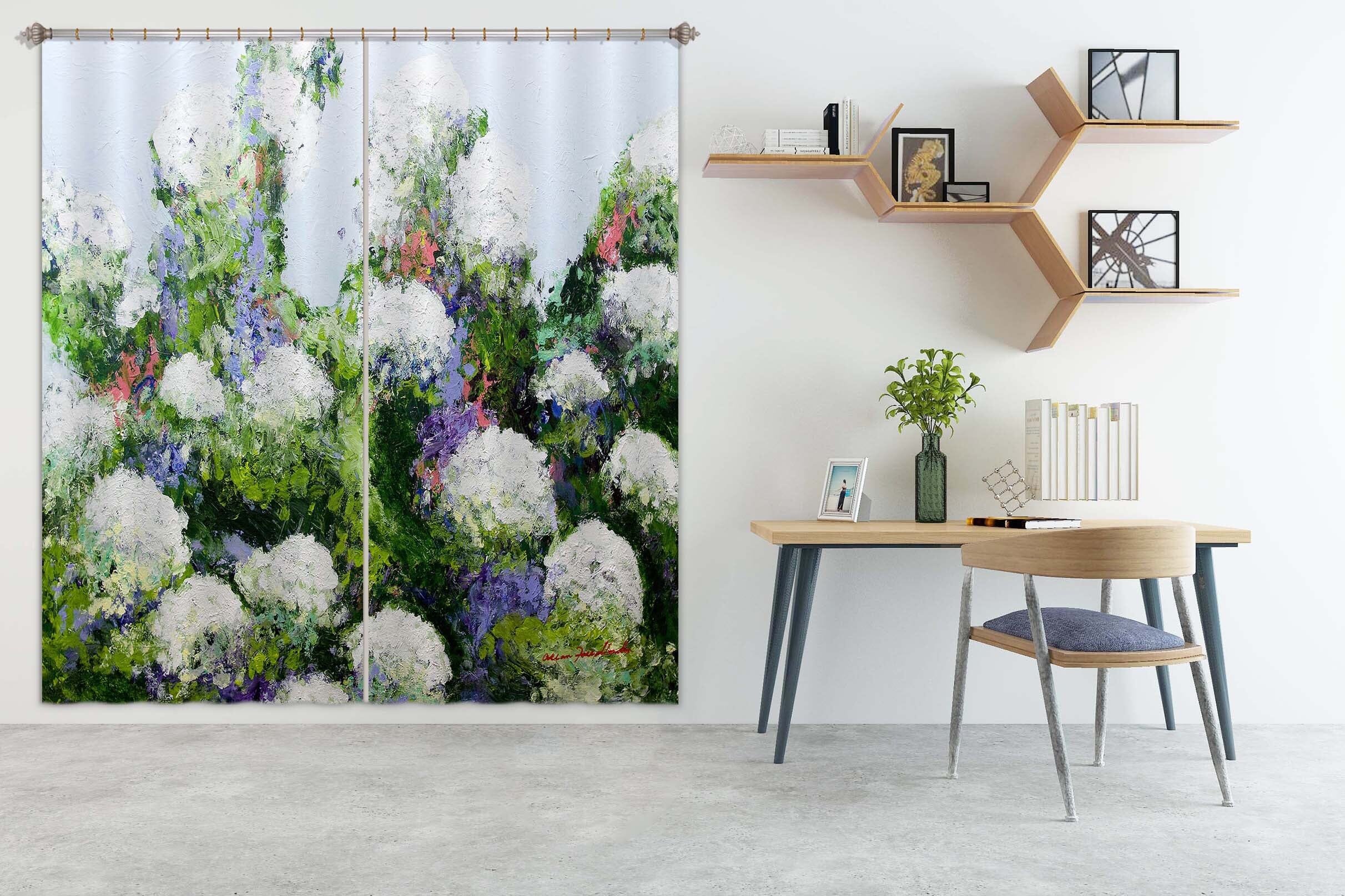 3D White Flowers 267 Allan P. Friedlander Curtain Curtains Drapes Curtains AJ Creativity Home