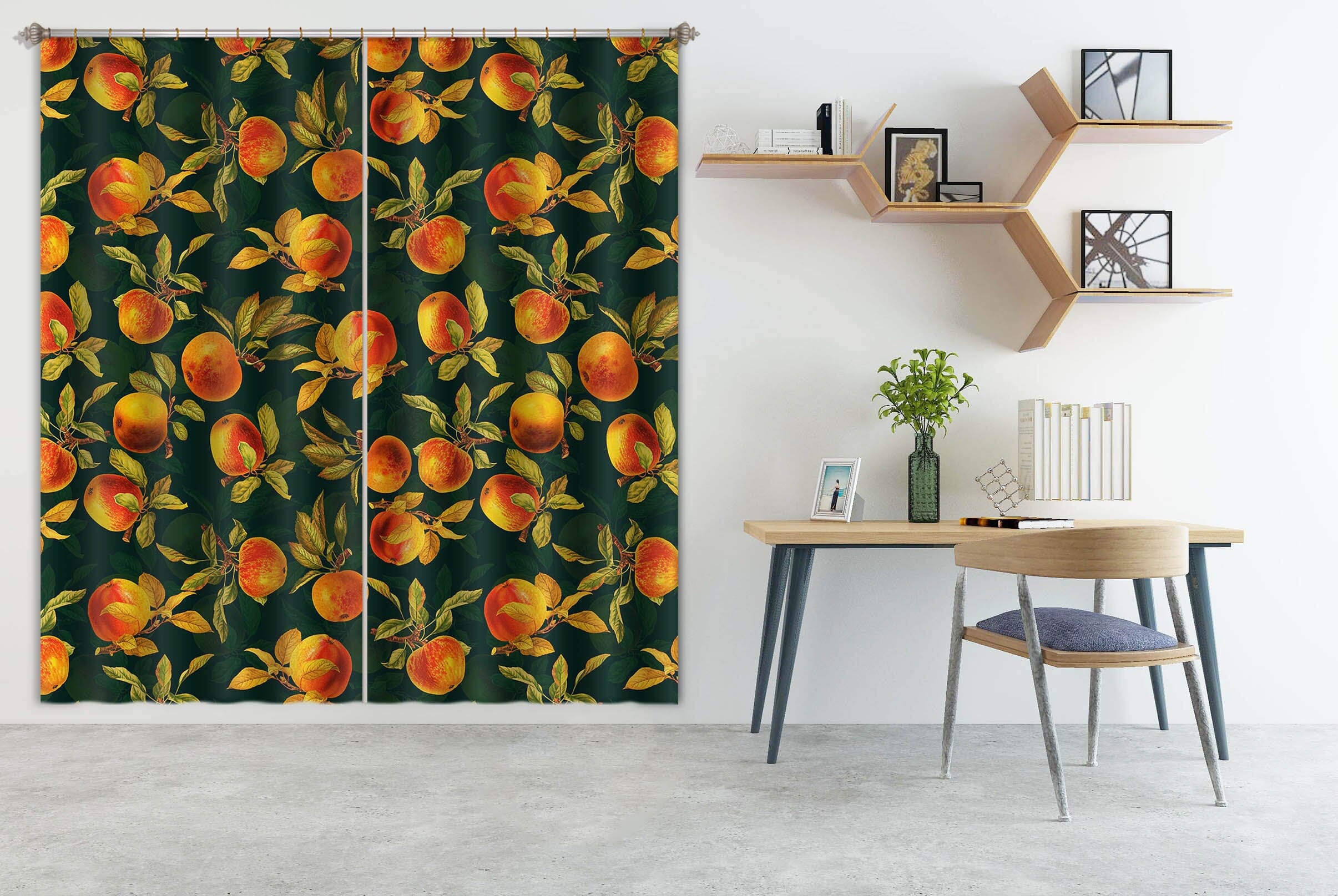 3D Orange Tree 165 Uta Naumann Curtain Curtains Drapes Curtains AJ Creativity Home