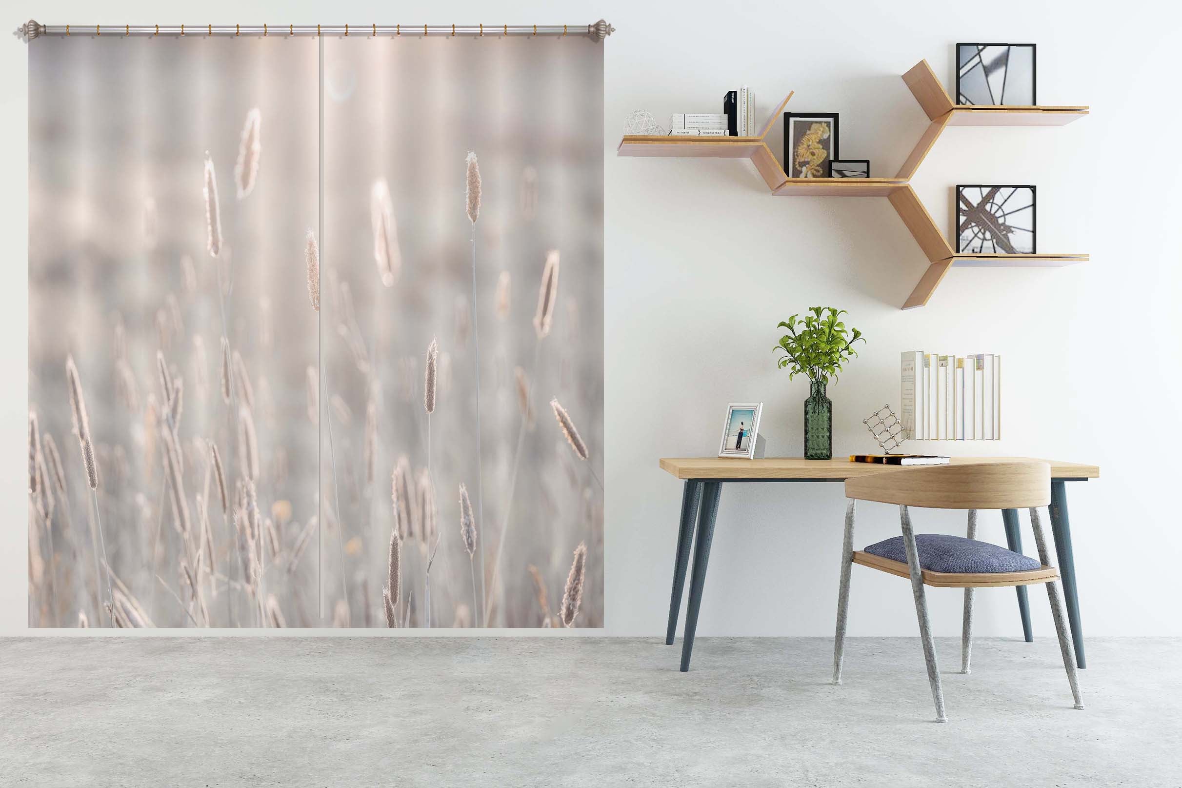 3D Morning Grass 6342 Assaf Frank Curtain Curtains Drapes