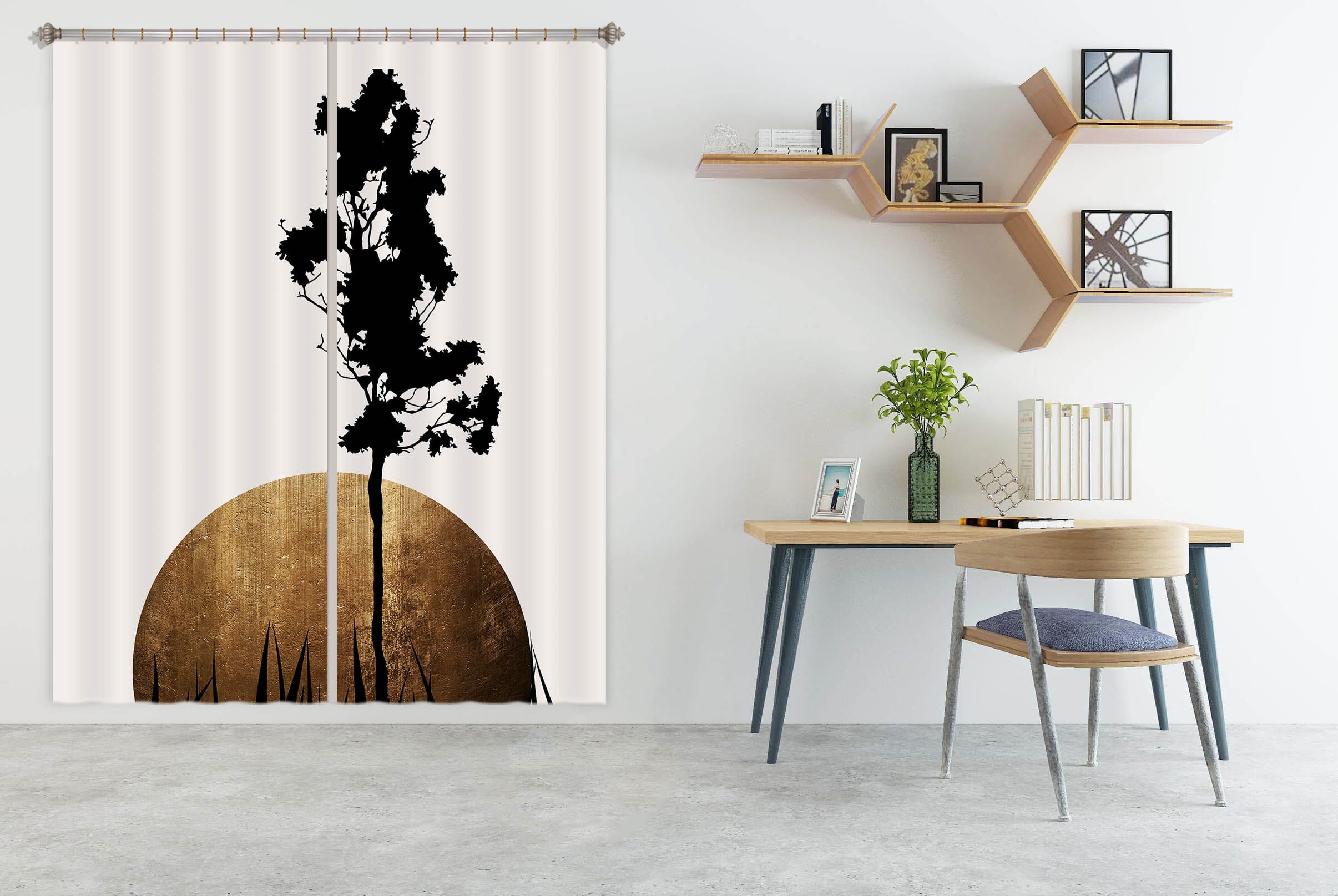 3D Shimmering Shadows 1112 Boris Draschoff Curtain Curtains Drapes Curtains AJ Creativity Home