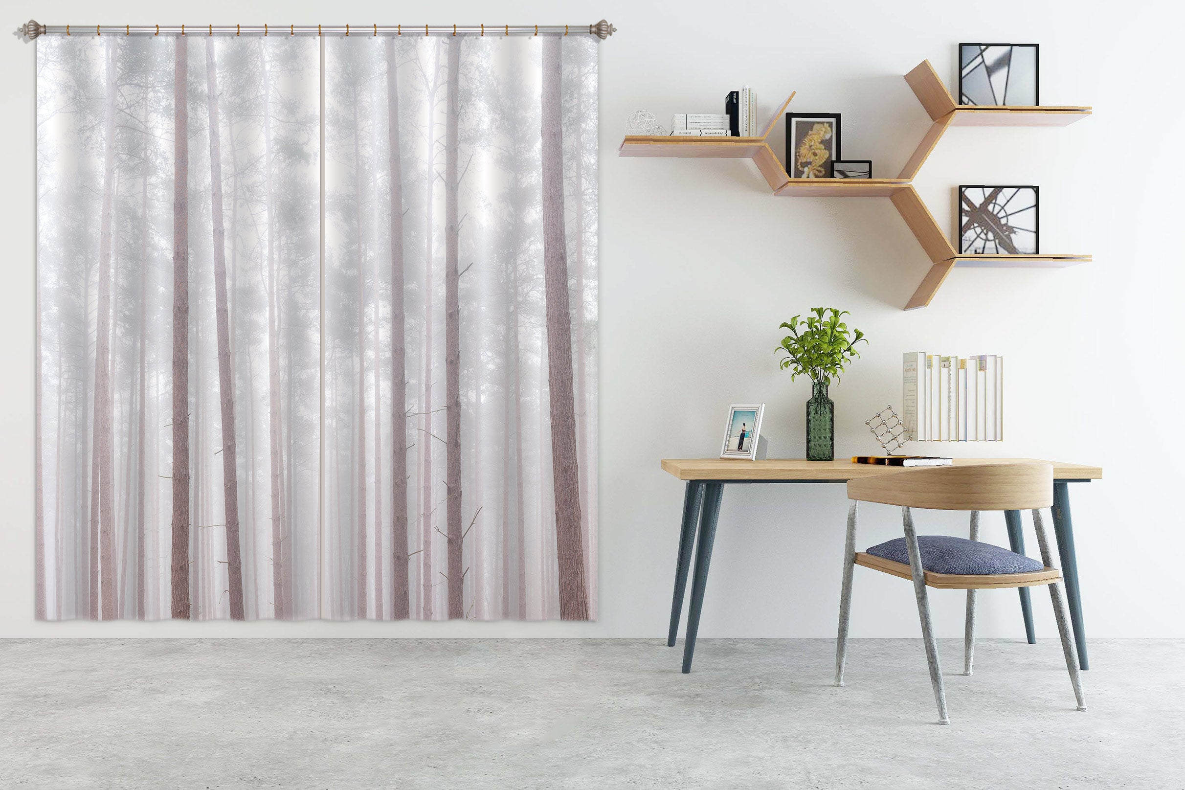 3D Tall Trees 6591 Assaf Frank Curtain Curtains Drapes