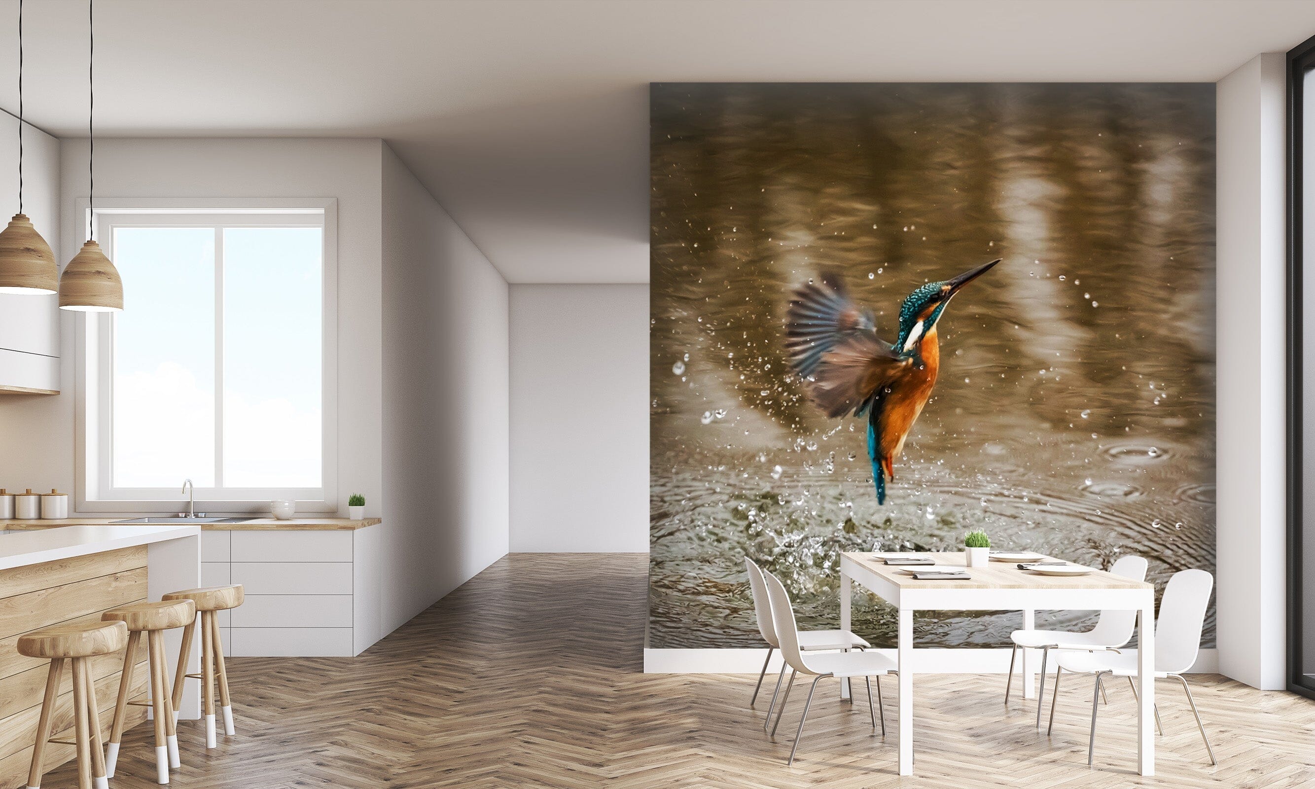 3D Kingfisher Lake 161 Wall Murals Wallpaper AJ Wallpaper 2