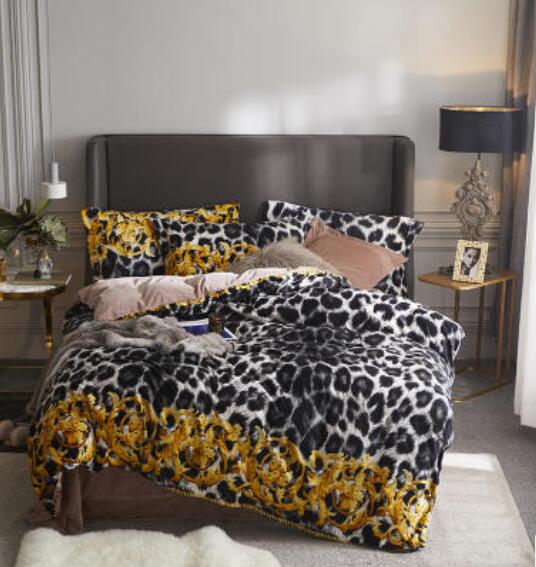 3D Black Leopard 20010 Bed Pillowcases Quilt