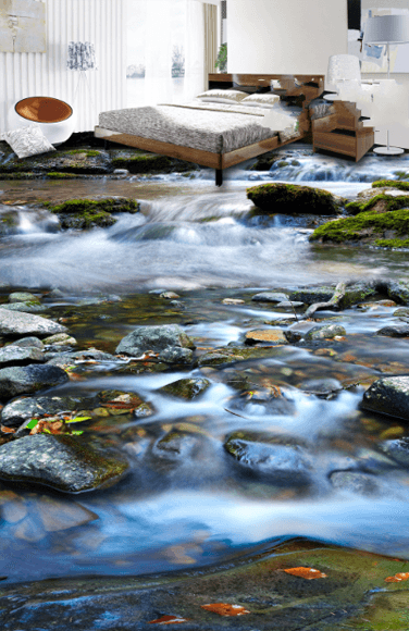 3D Stream Floor Mural Wallpaper AJ Wallpaper 2