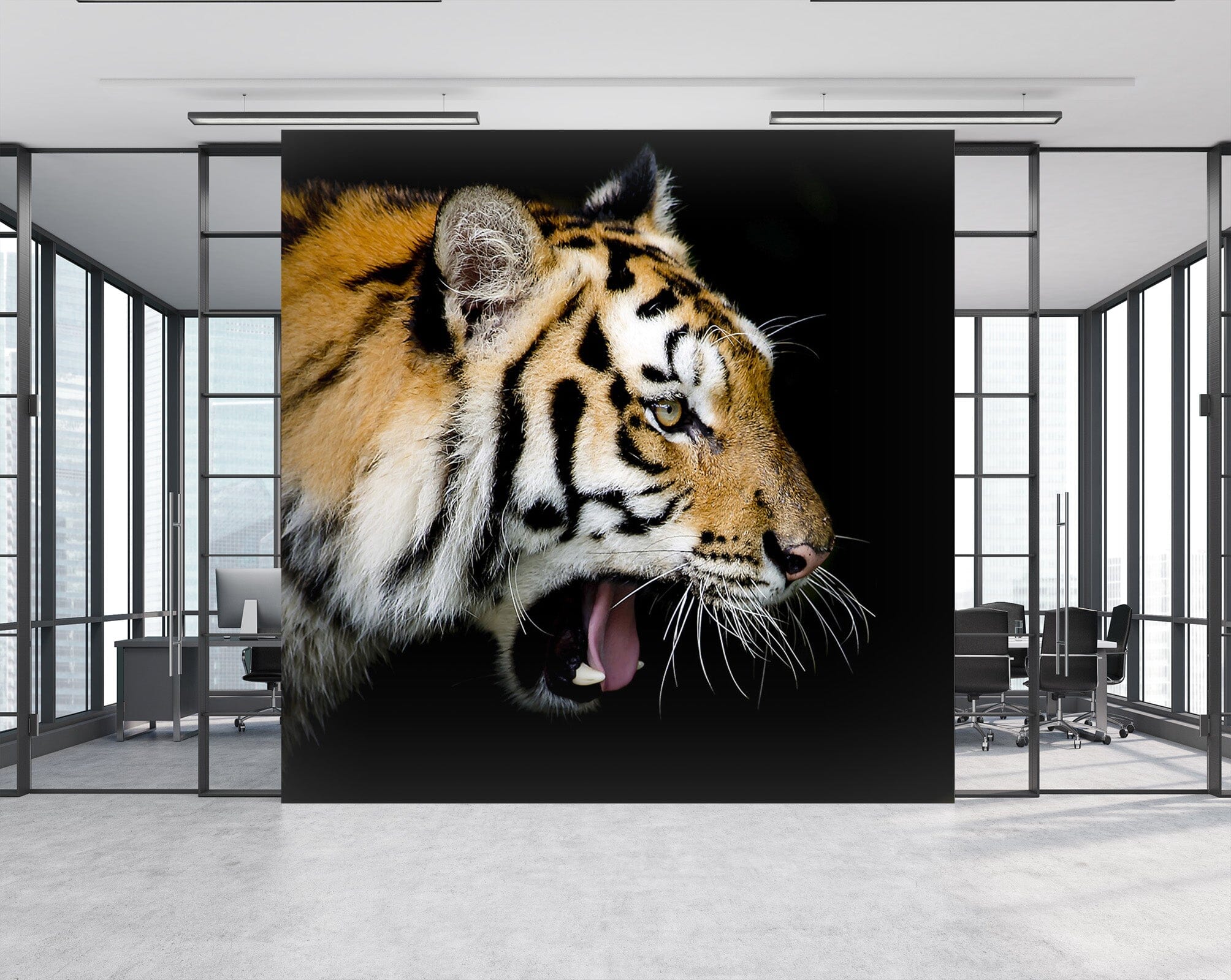 3D Tiger Mouth 180 Wall Murals Wallpaper AJ Wallpaper 2