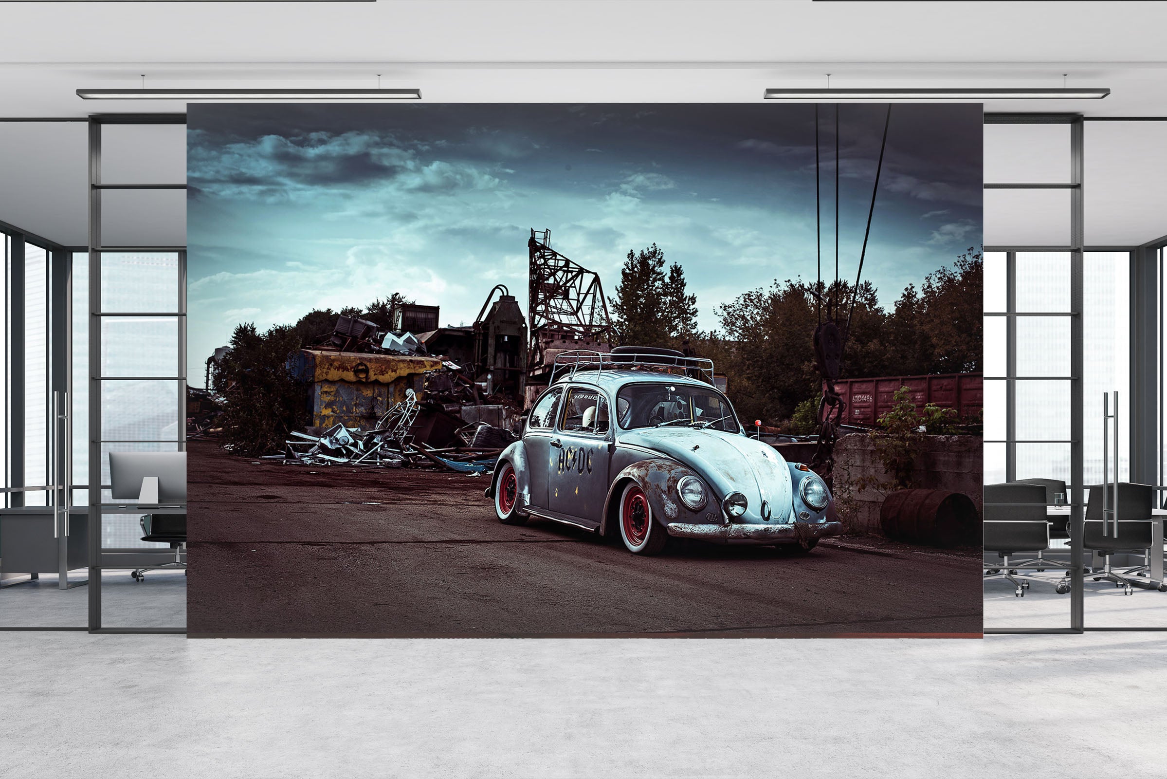 3D Dilapidated Car 147 Vehicle Wall Murals