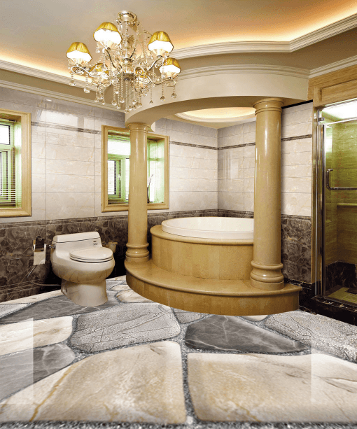 3D Paving Stones 144 Floor Mural Wallpaper AJ Wallpaper 2