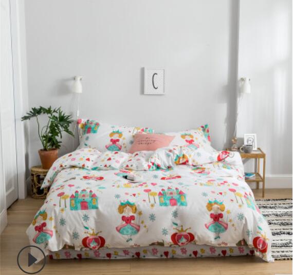 3D Cartoon Castle Princess 14083 Bed Pillowcases Quilt