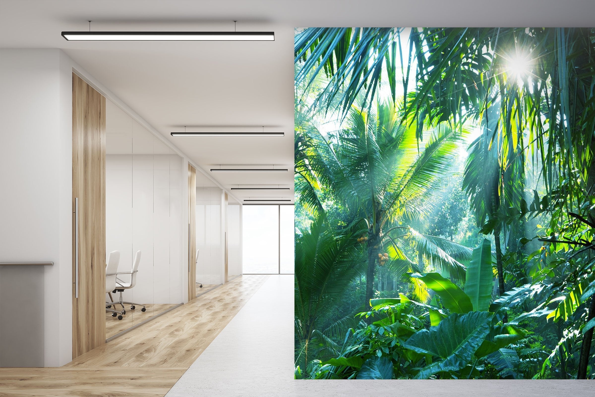 3D Green Leaves paradise 26 Wall Murals Wallpaper AJ Wallpaper 2