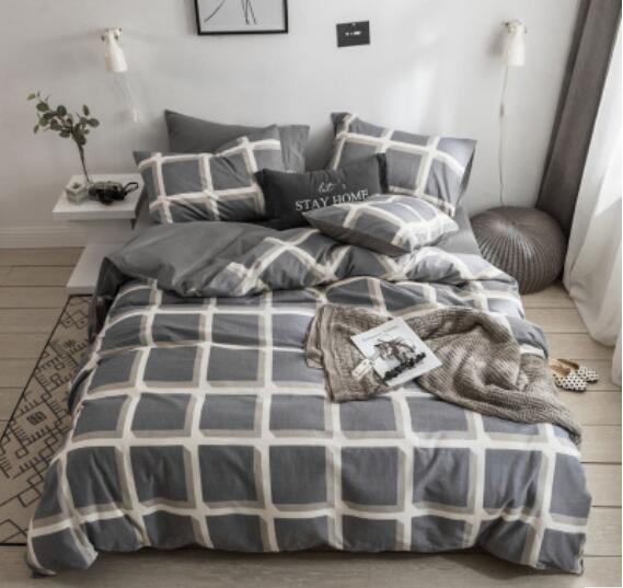 3D Gray Square 15085 Bed Pillowcases Quilt