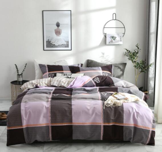 3D Gray Pink Square 40011 Bed Pillowcases Quilt