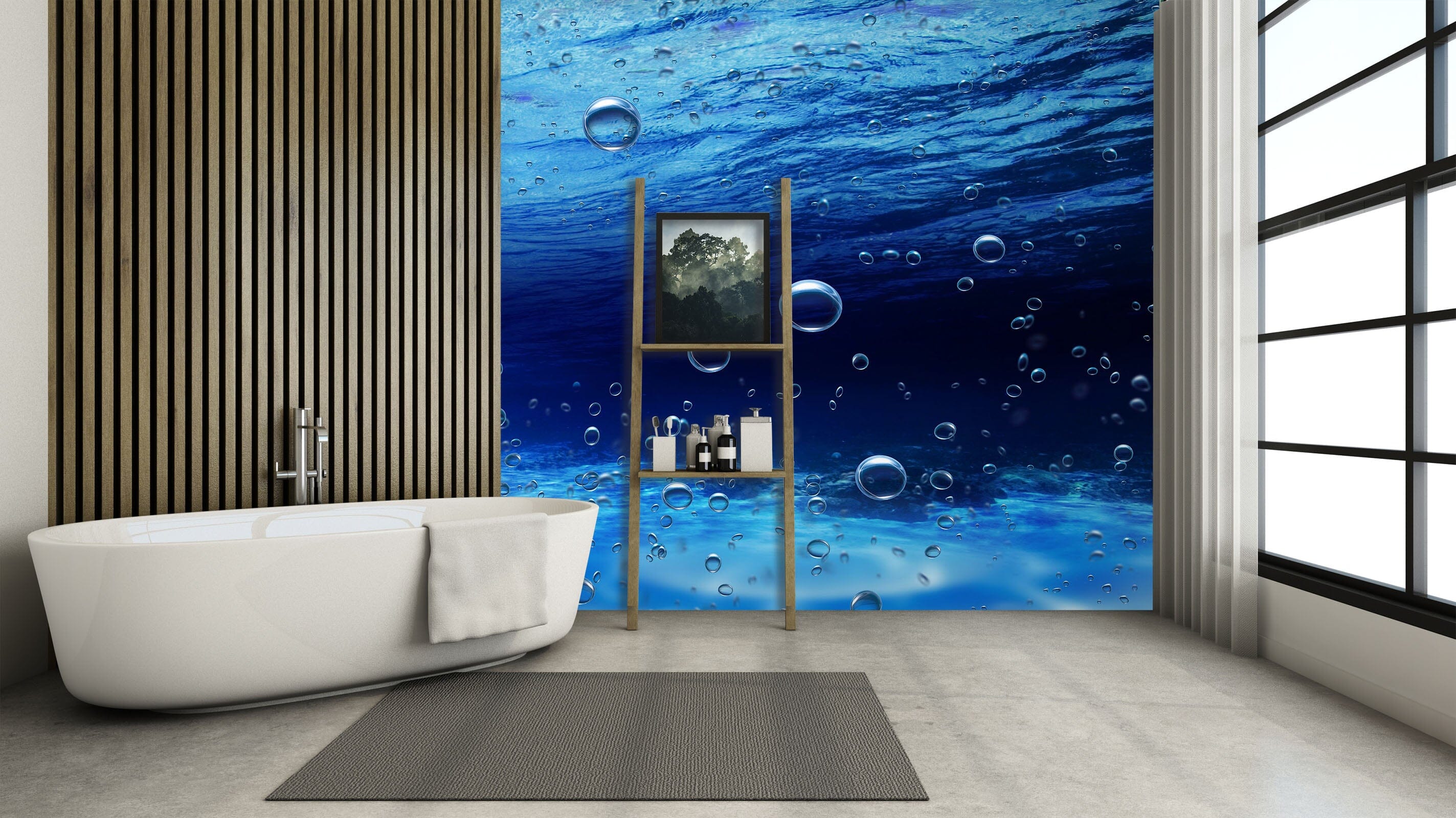 3D Underwater Bubble 090 Wall Murals Wallpaper AJ Wallpaper 2