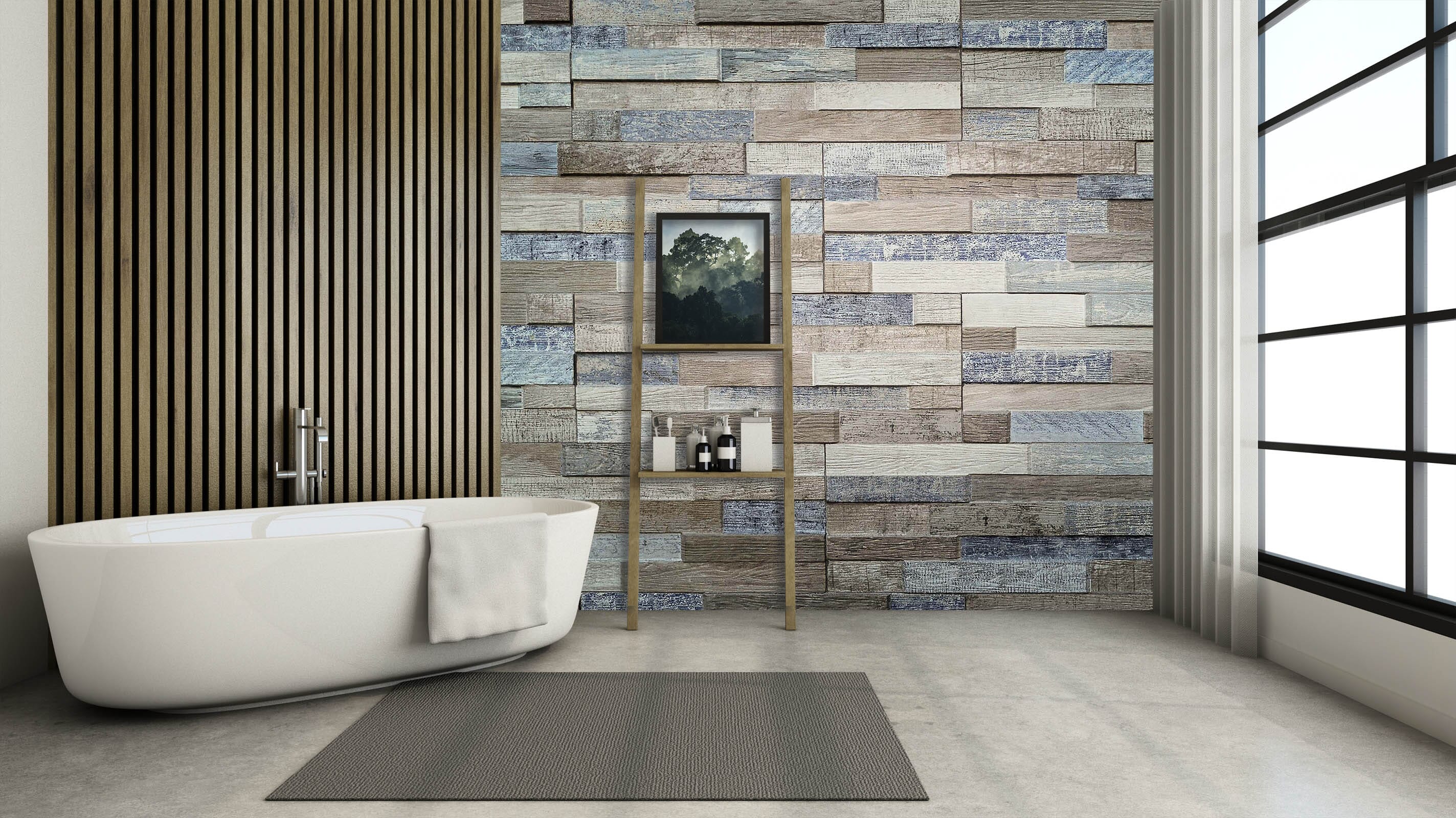 3D Horizontal Wooden Wall 120 Wall Murals Wallpaper AJ Wallpaper 2