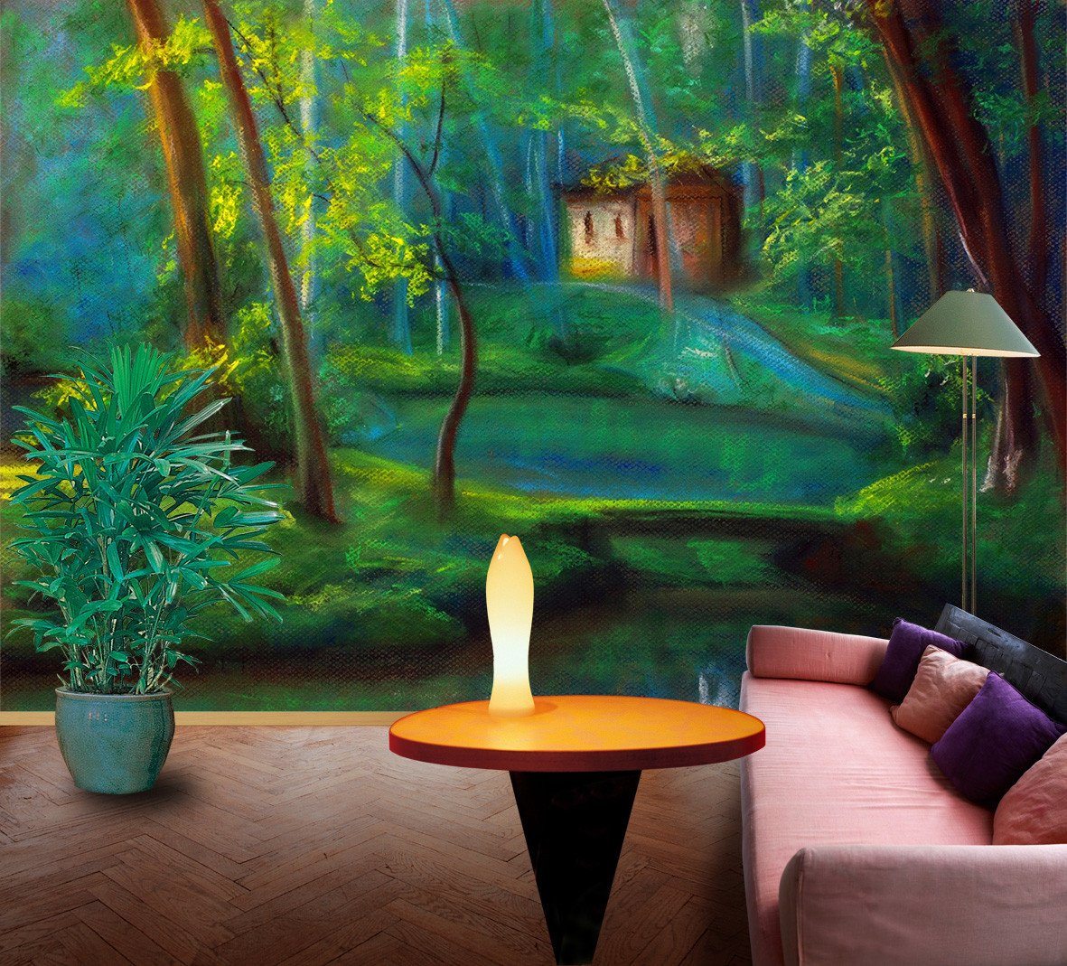 3D Fairy Deep Forest Hut 087 Wallpaper AJ Wallpaper