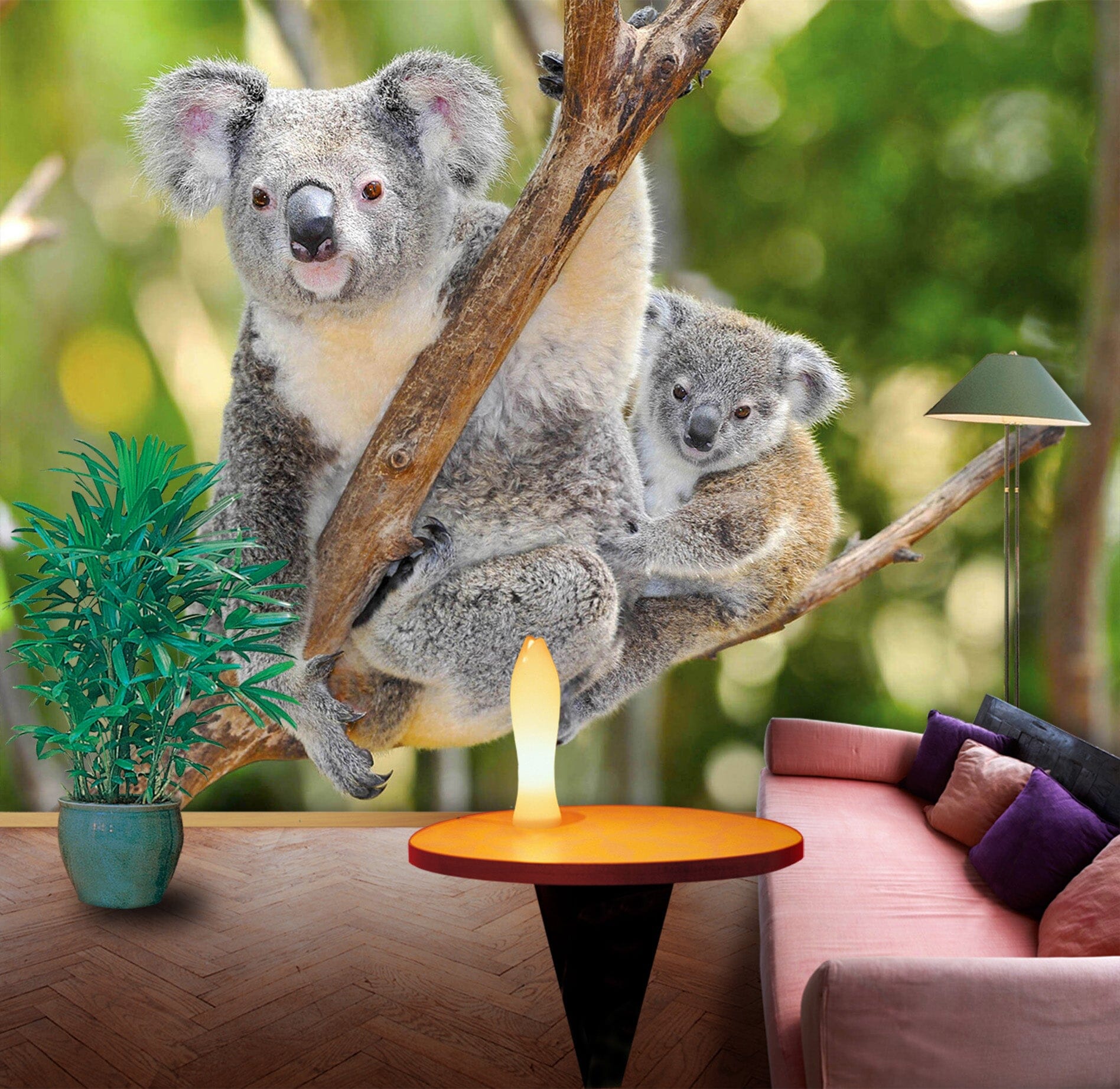 3D Koala Bear 310 Wall Murals Wallpaper AJ Wallpaper 2