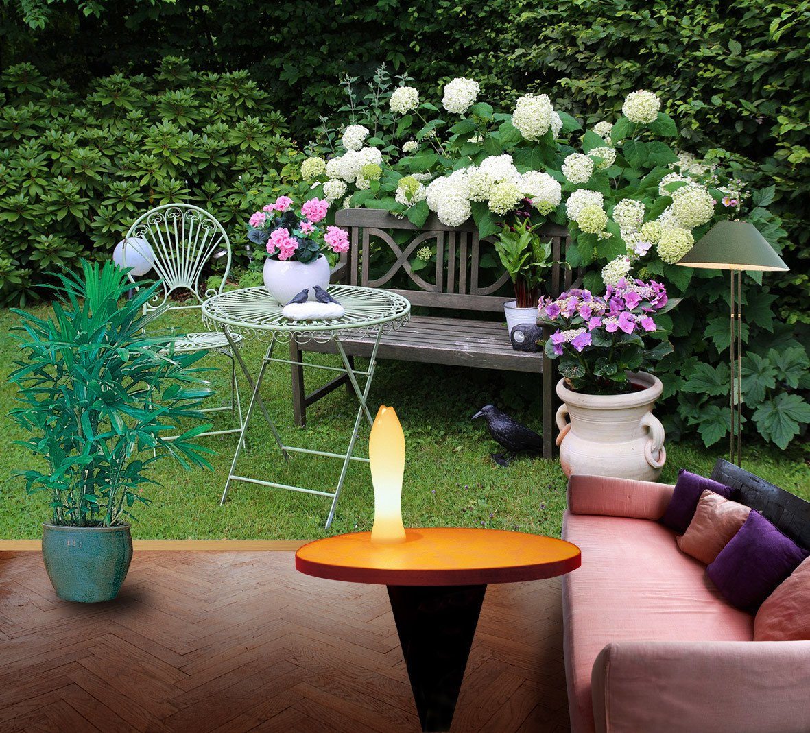 3D Flower Yard 579 Wallpaper AJ Wallpaper