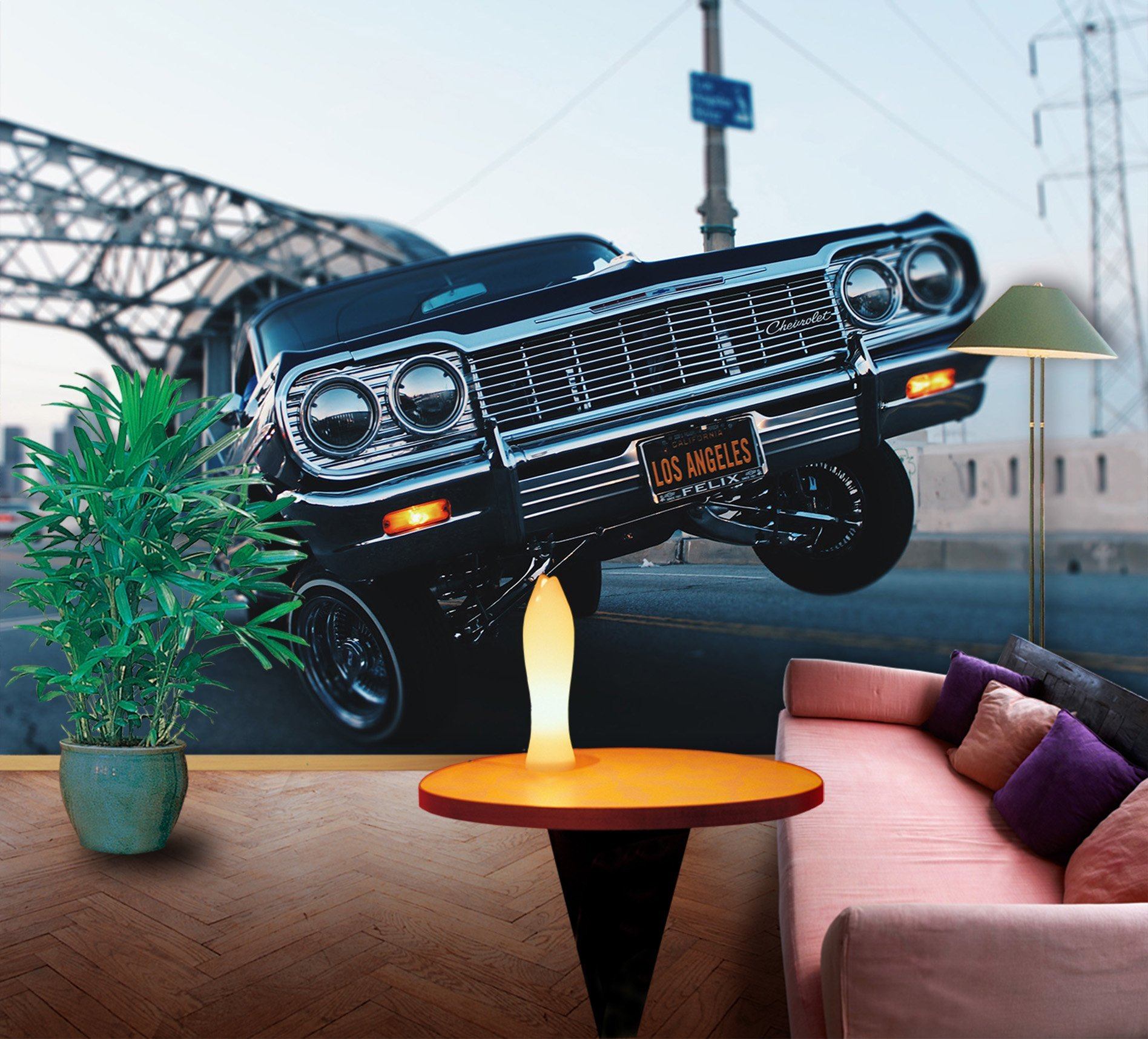 3D Bridge Car 942 Vehicle Wall Murals Wallpaper AJ Wallpaper 2