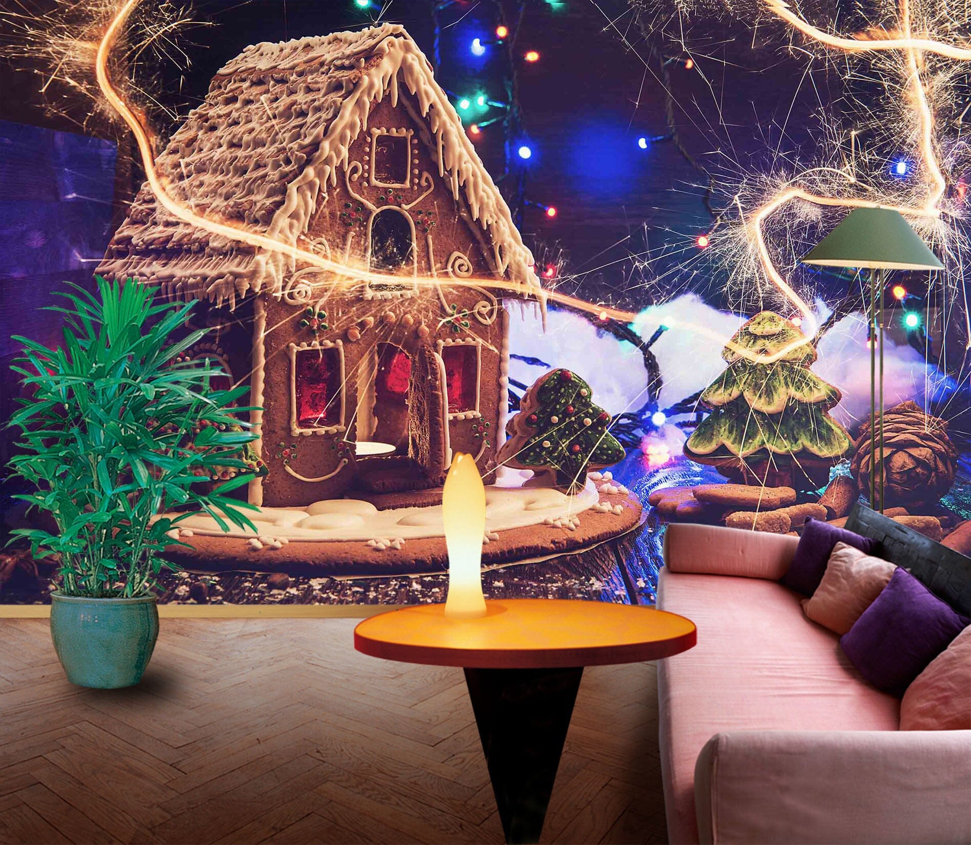 3D Cute Cabin 1080 Wall Murals Wallpaper AJ Wallpaper 2