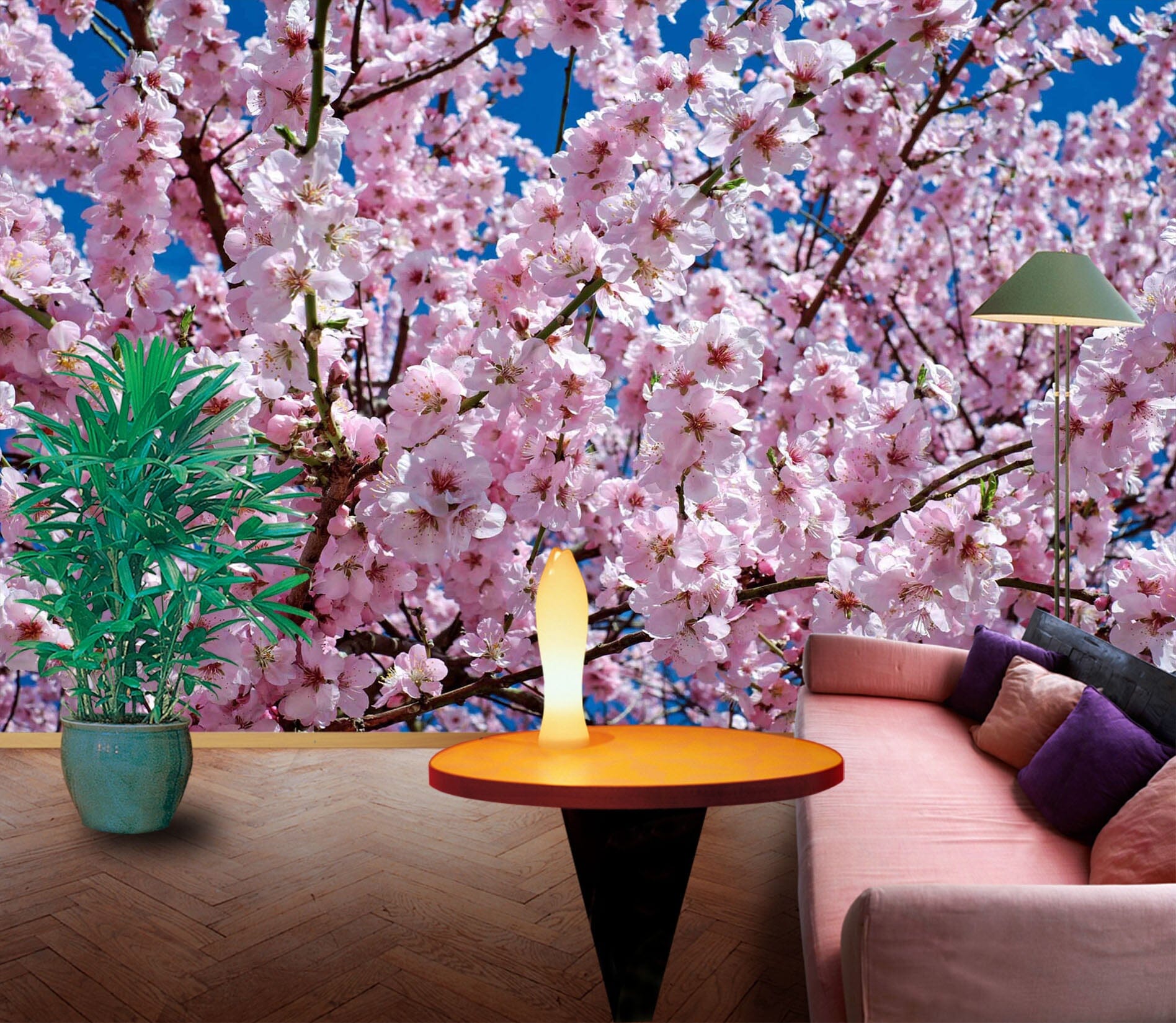 3D Peach Blossom 1038 Wall Murals Wallpaper AJ Wallpaper 2