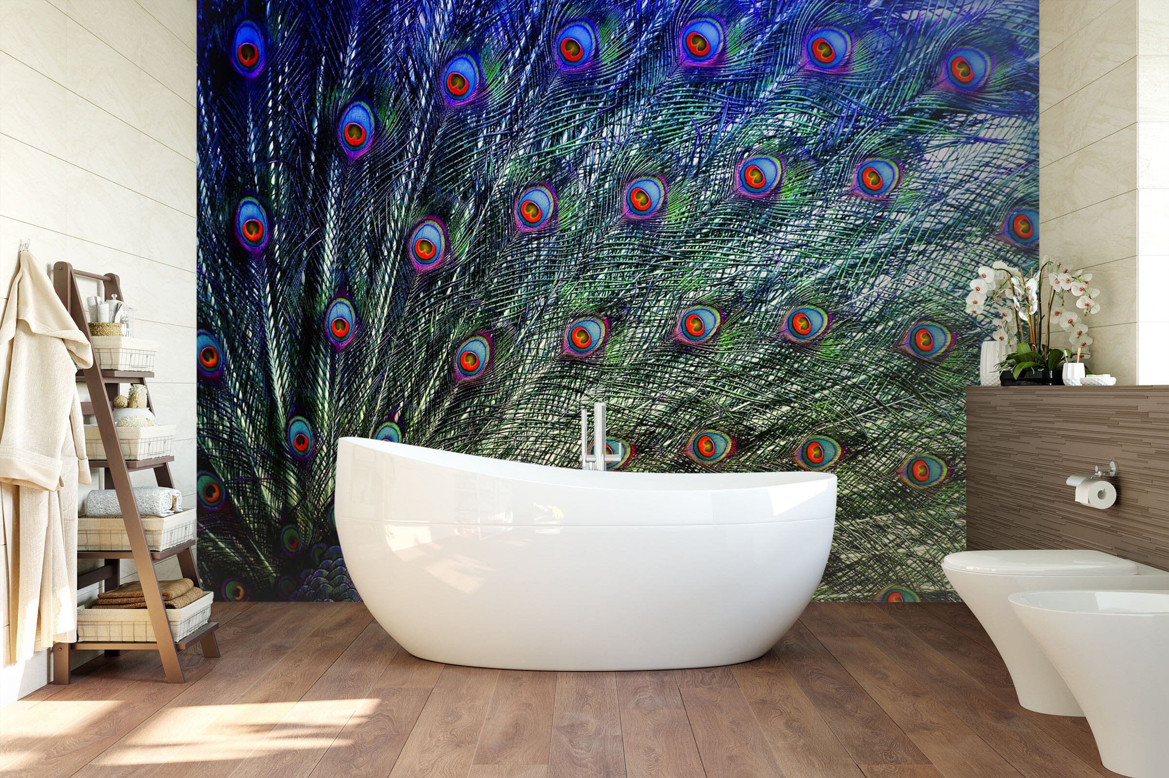 3D Peacock Feather 257 Wall Murals Wallpaper AJ Wallpaper 2