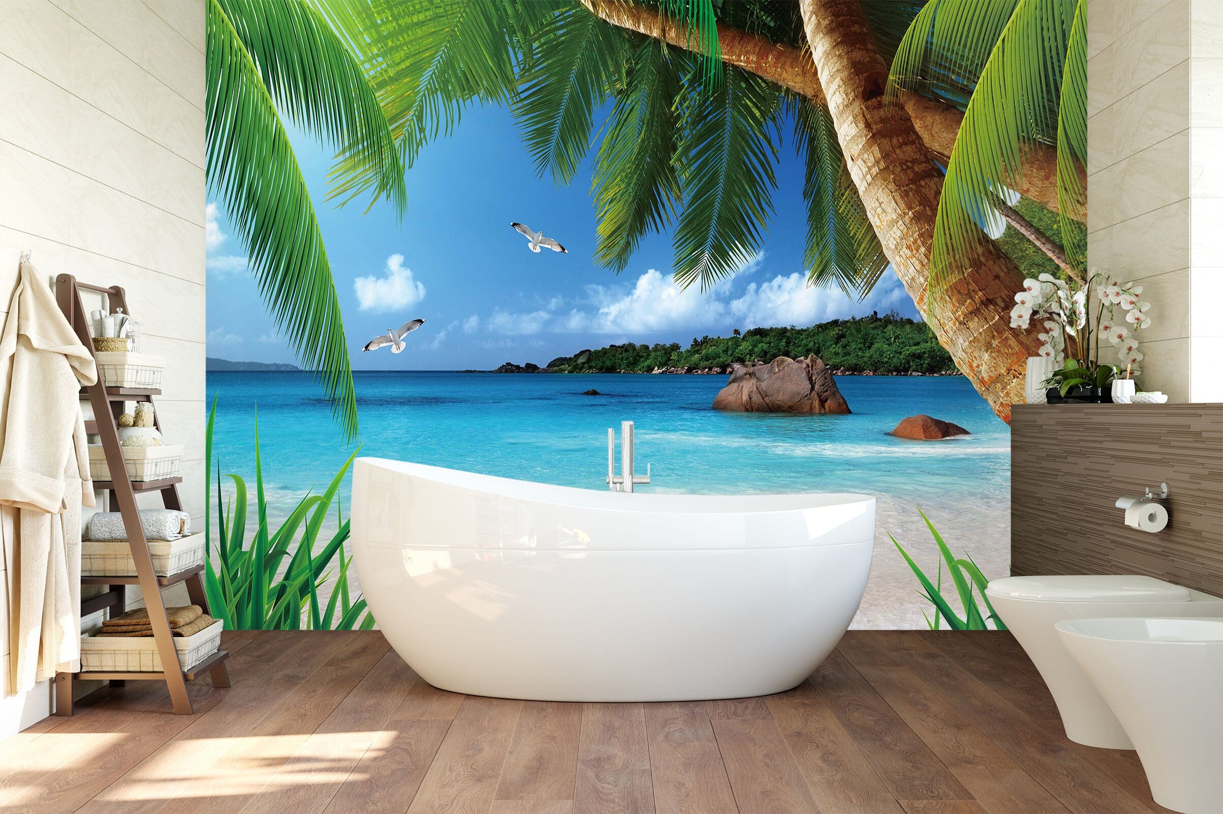 3D Sea Beach 1627 Wall Murals Wallpaper AJ Wallpaper 2