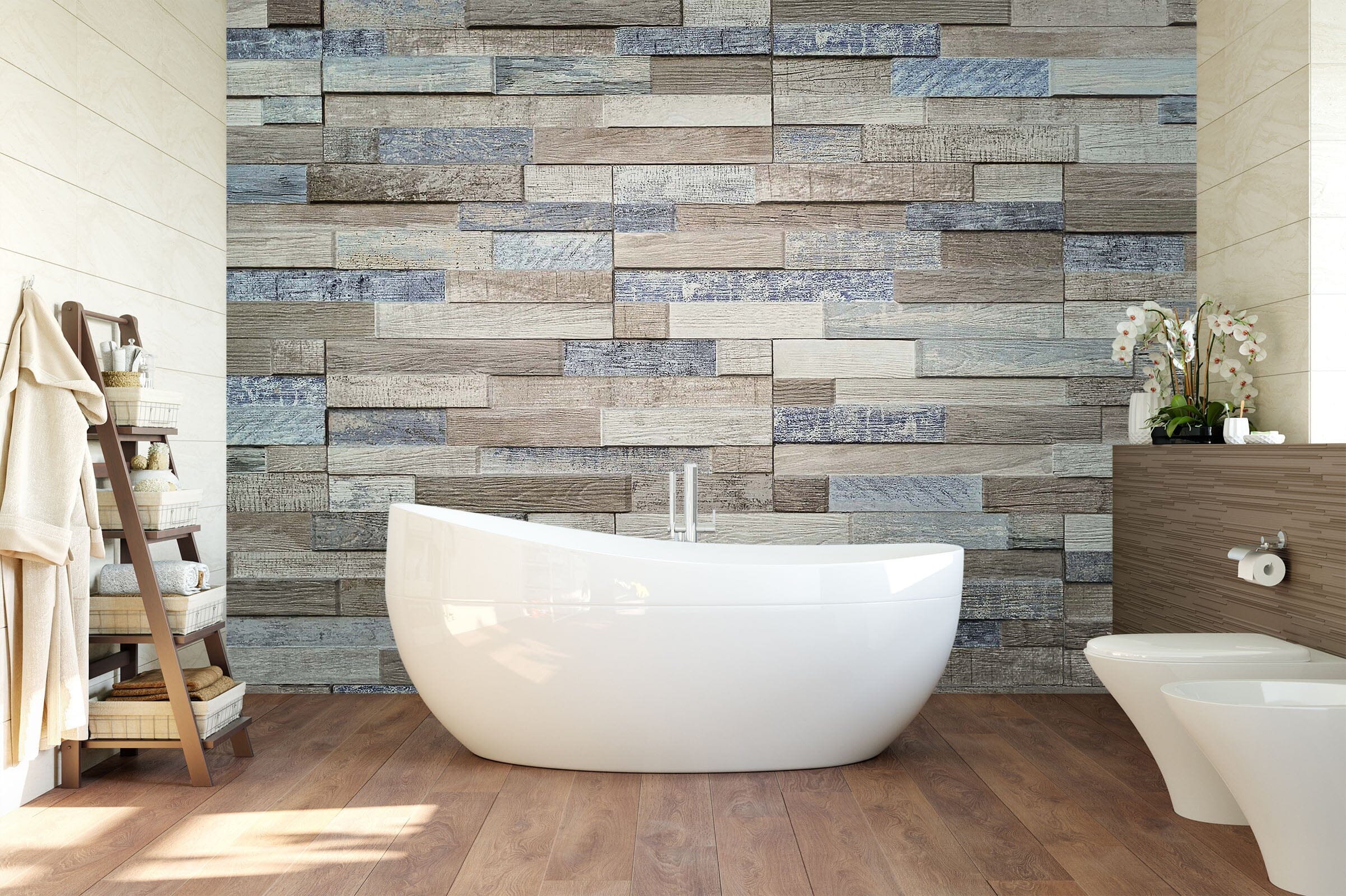 3D Horizontal Wooden Wall 120 Wall Murals Wallpaper AJ Wallpaper 2