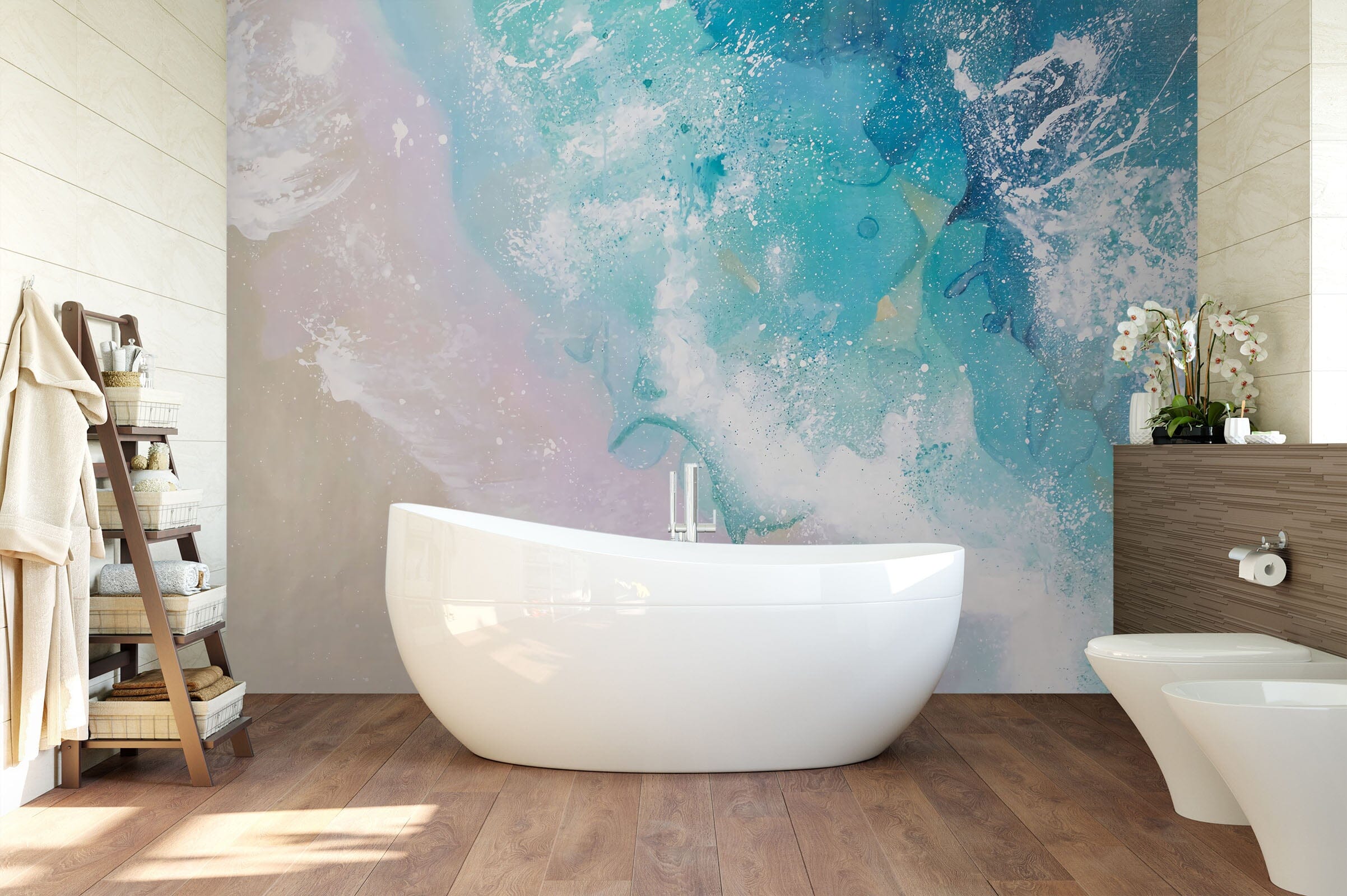 3D Hand Drawn Ocean 002 Wall Murals Wallpaper AJ Wallpaper 2