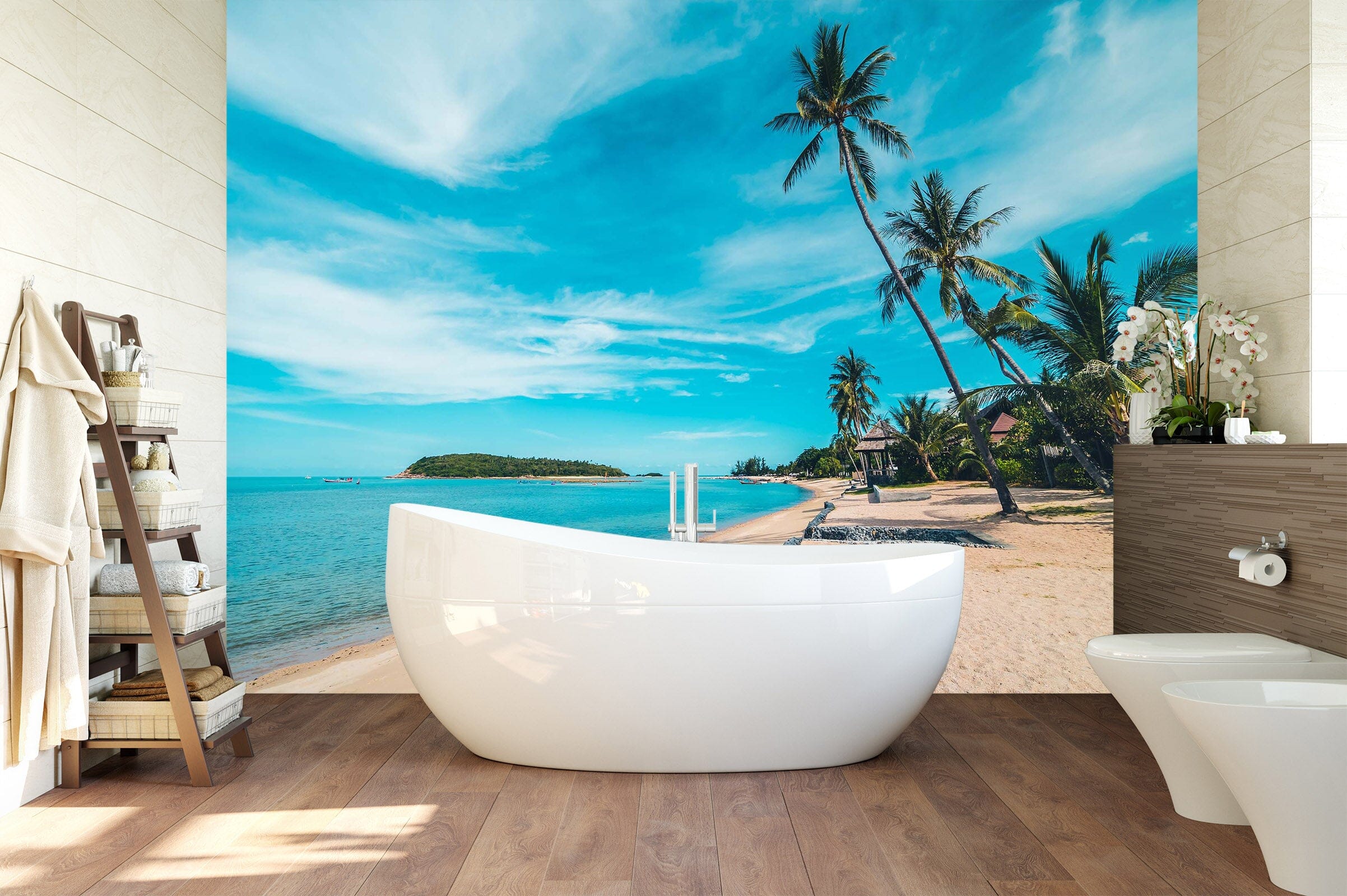 3D Sea View House 132 Wall Murals Wallpaper AJ Wallpaper 2