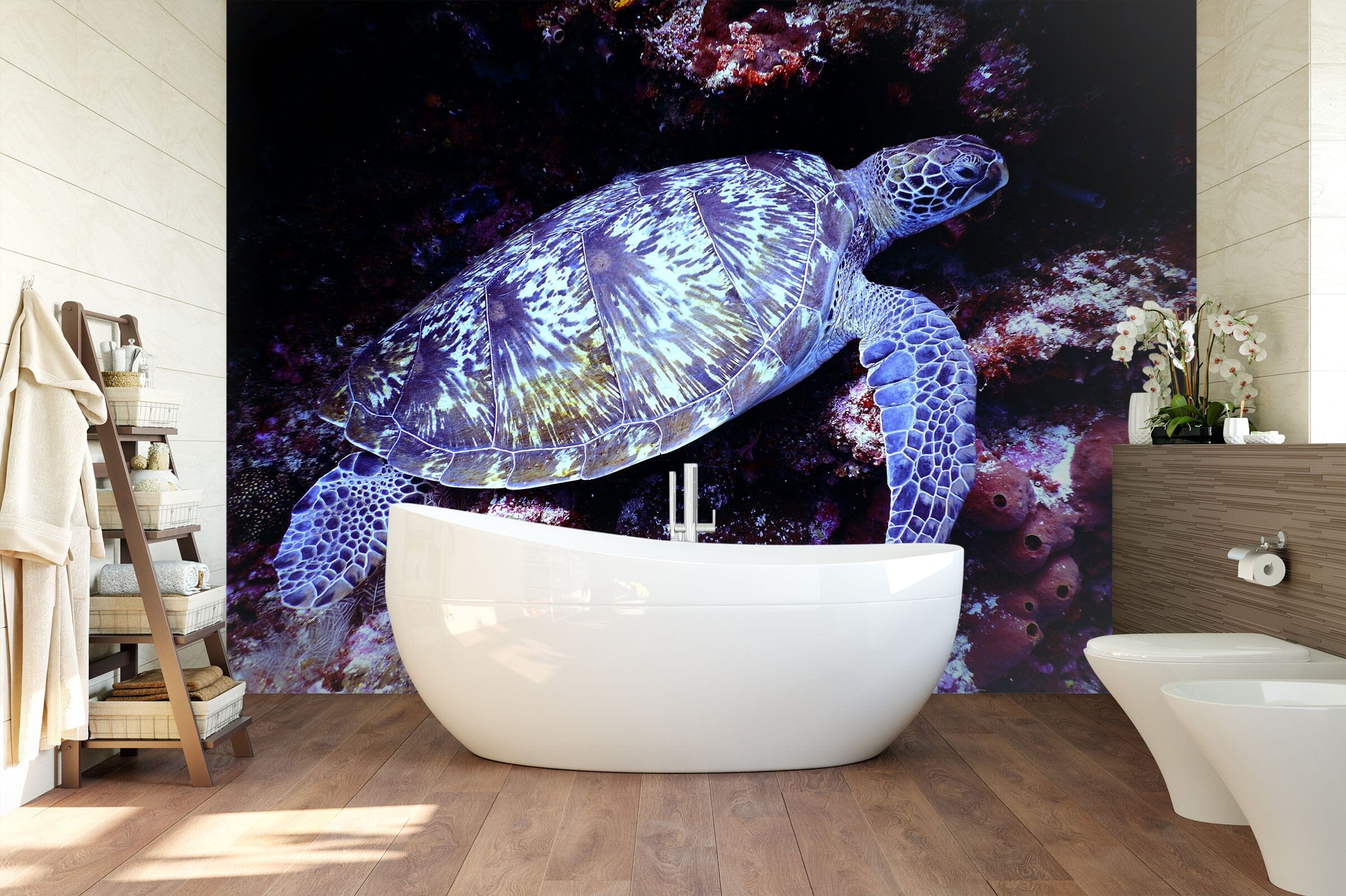3D Purple Tortoise 259 Wall Murals Wallpaper AJ Wallpaper 2