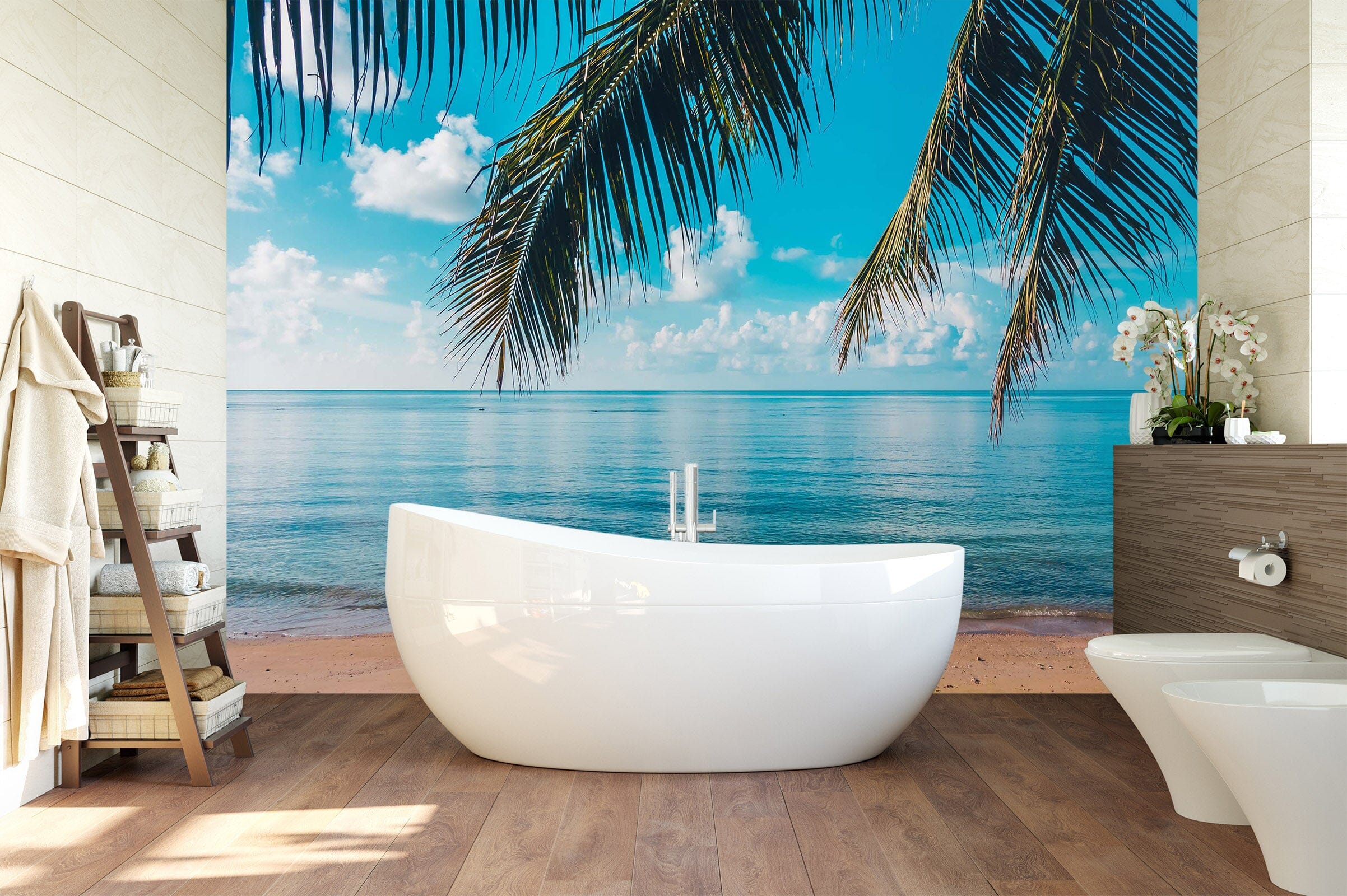 3D Sea View Beach 131 Wall Murals Wallpaper AJ Wallpaper 2