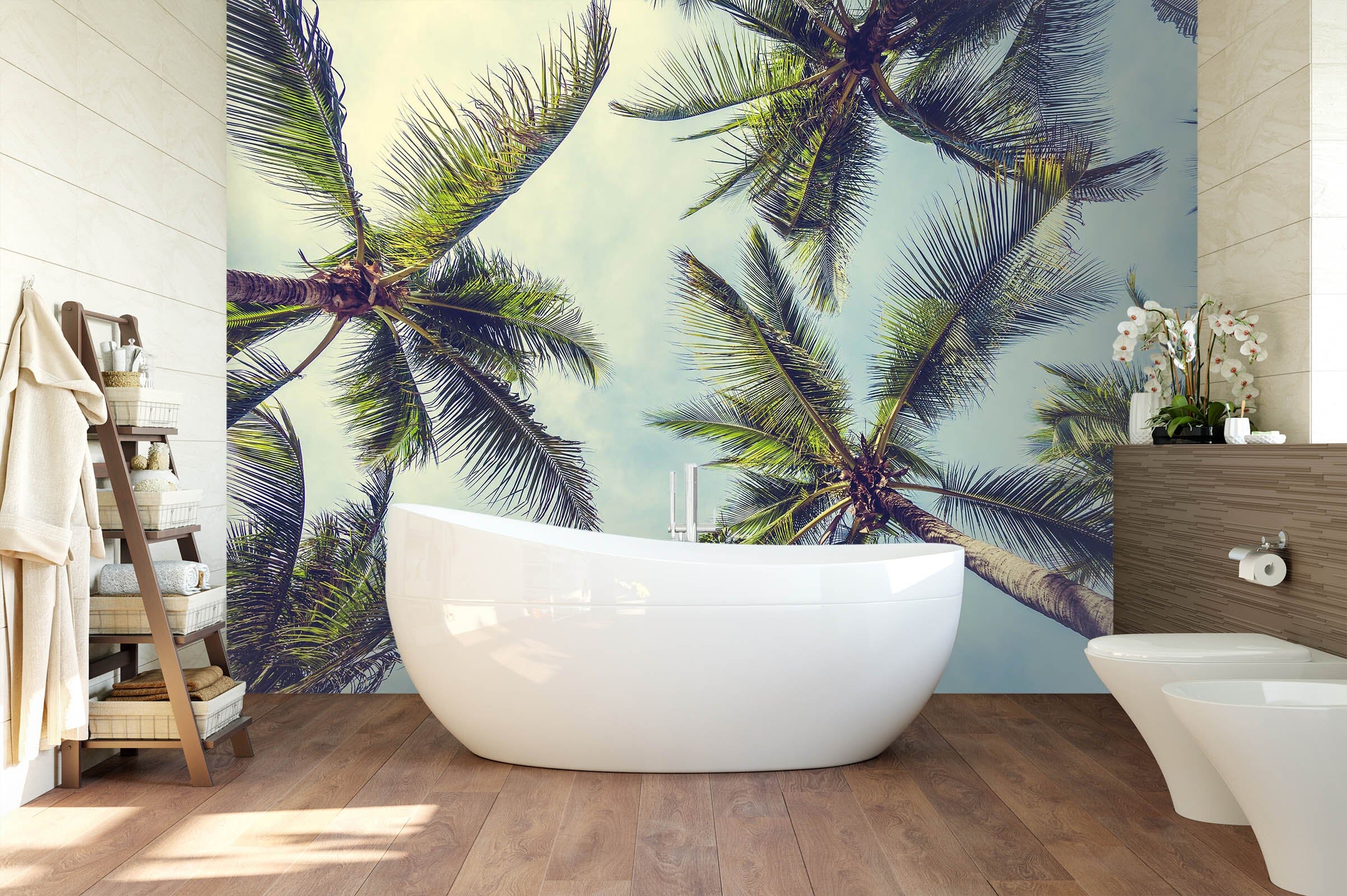 3D Coconut Tree 127 Wall Murals Wallpaper AJ Wallpaper 2