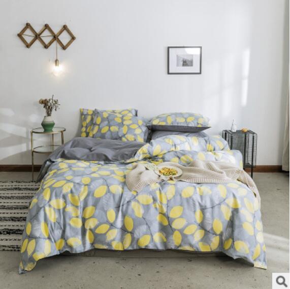 3D Yellow Leaves 30144 Bed Pillowcases Quilt