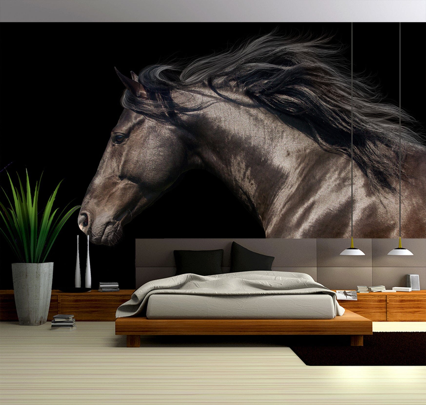 3D Brown Horse 300 Wall Murals Wallpaper AJ Wallpaper 2