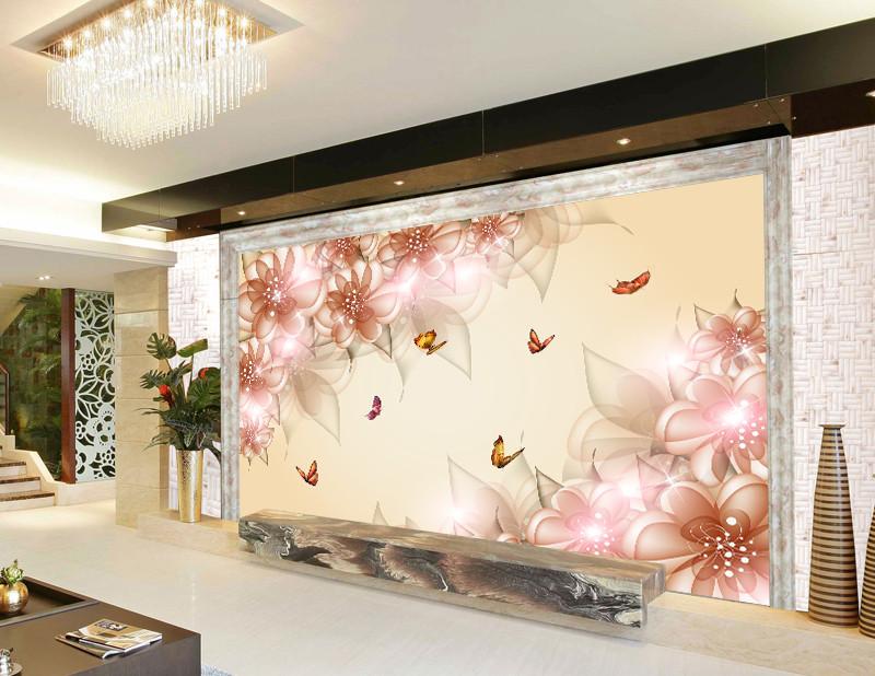 3D Maple Red Butterfly 047 Wallpaper AJ Wallpaper