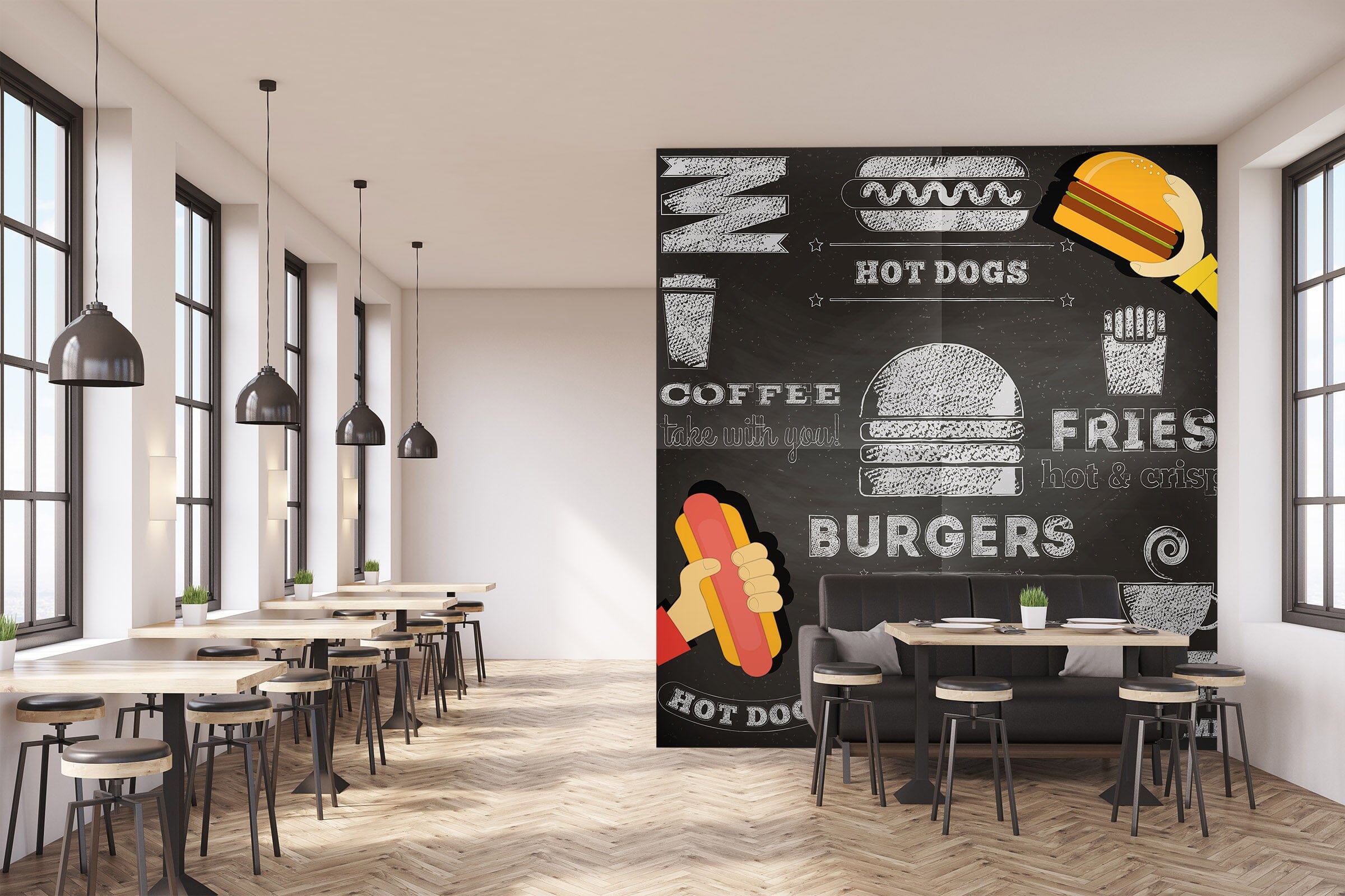 3D Hamburger 1007 Wall Murals Wallpaper AJ Wallpaper 2