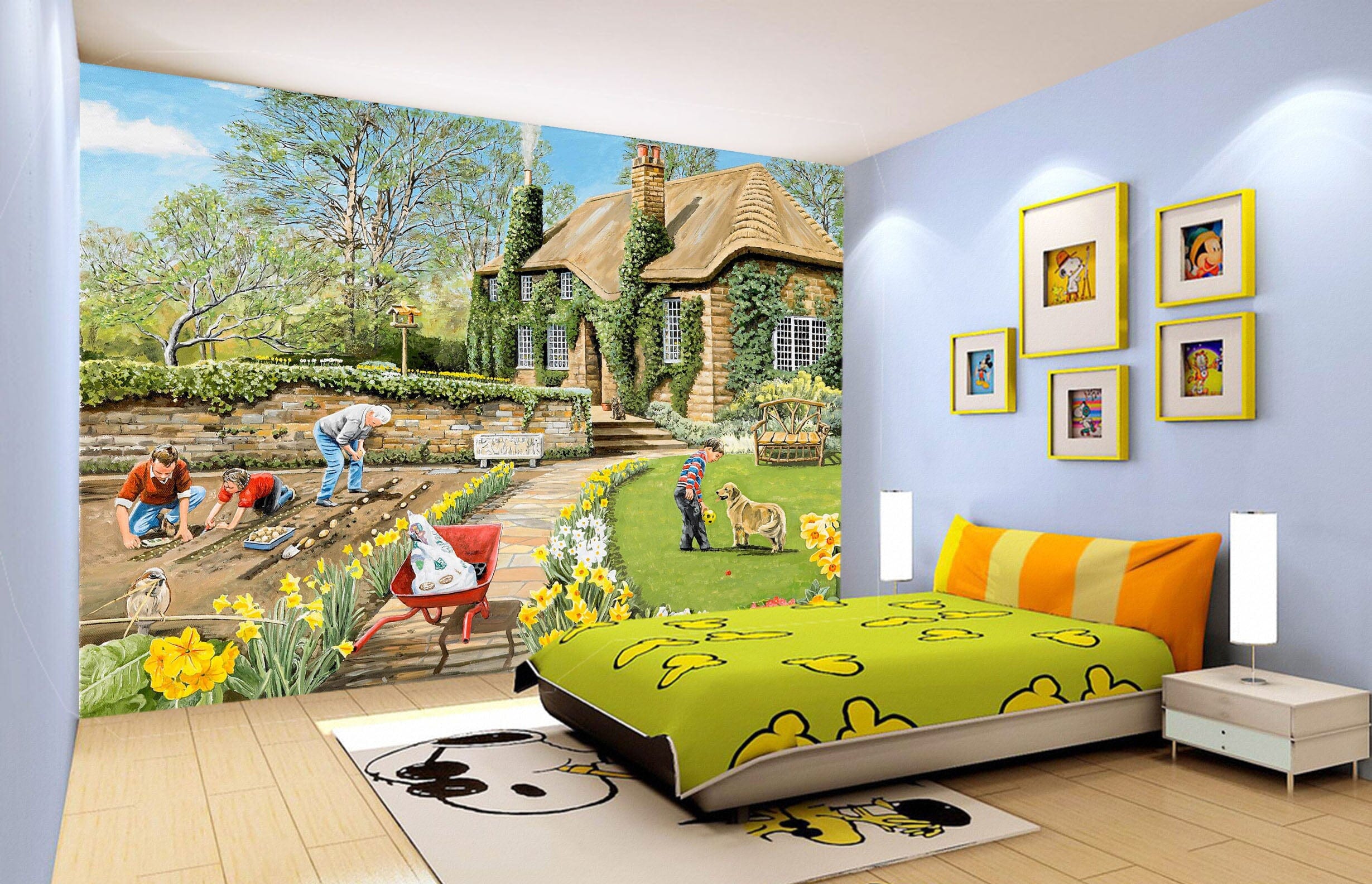 3D Spring Gardening 1050 Trevor Mitchell Wall Mural Wall Murals Wallpaper AJ Wallpaper 2