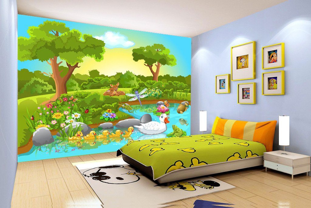 3D Ducks Lake Scenery 37 Wallpaper AJ Wallpaper