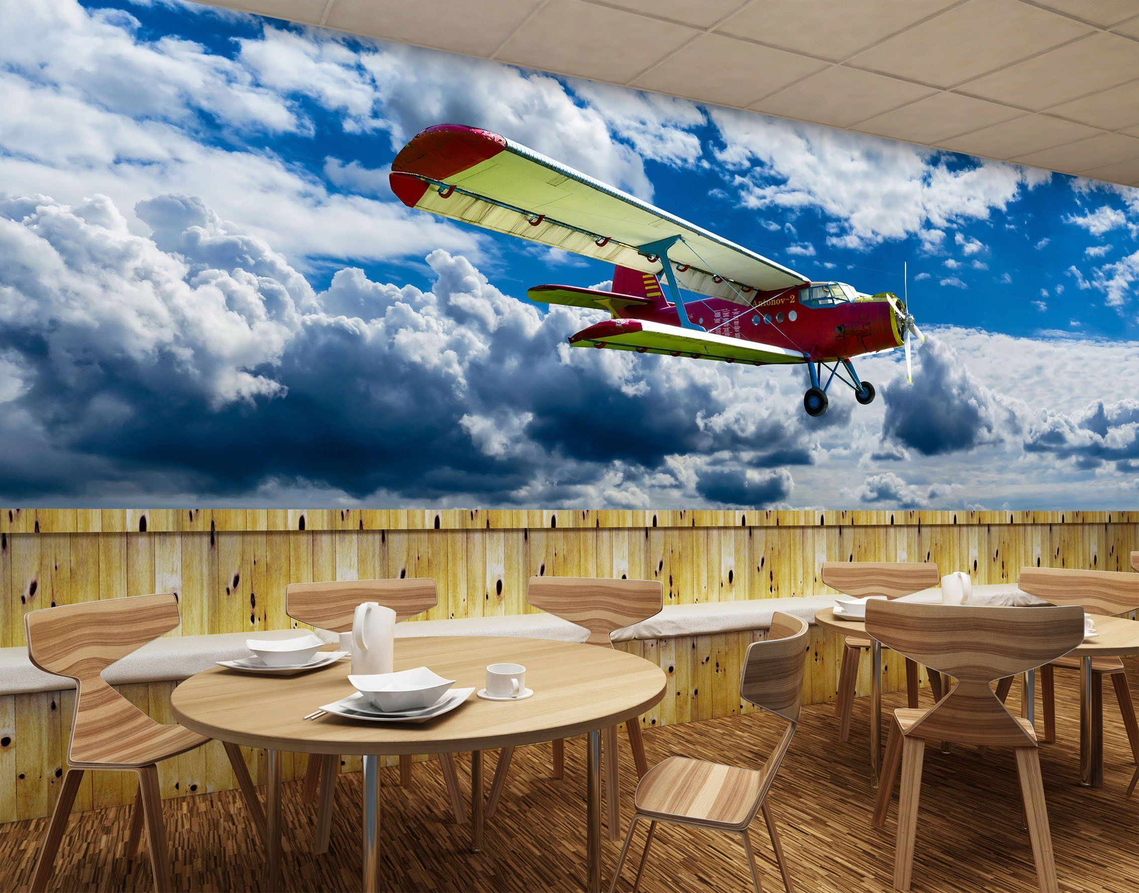 3D Plane Sky 896 Vehicle Wall Murals Wallpaper AJ Wallpaper 2