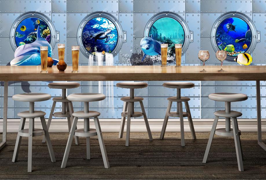 3D Blue Dolphins 763 Wallpaper AJ Wallpaper