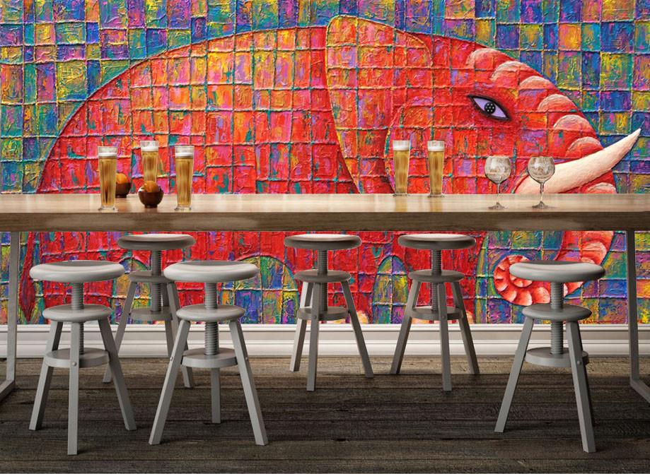 3D Red Cartoon Elephant 76 Wallpaper AJ Wallpaper